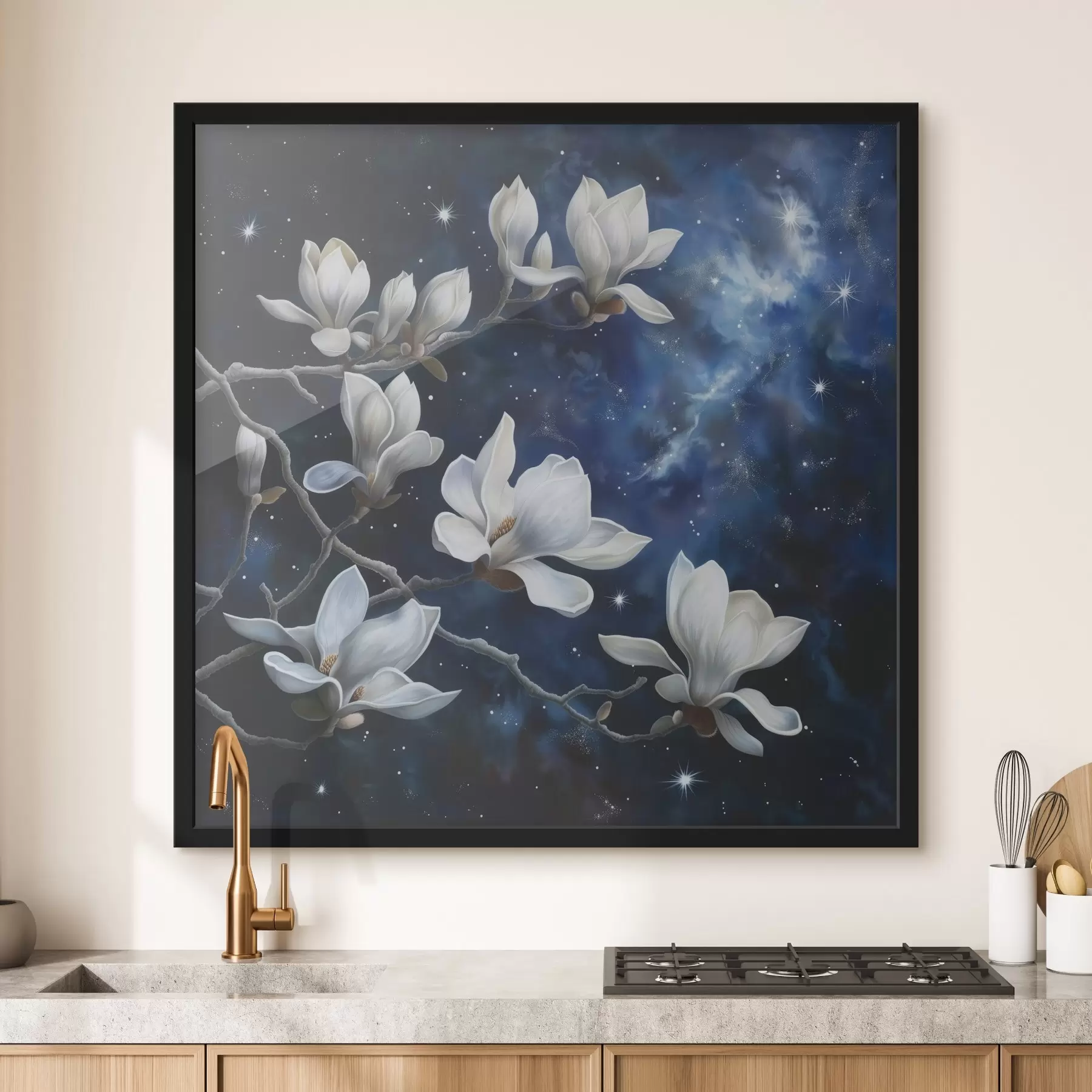 Fototapete Magnolienblüten gegen den Himmel f44585
