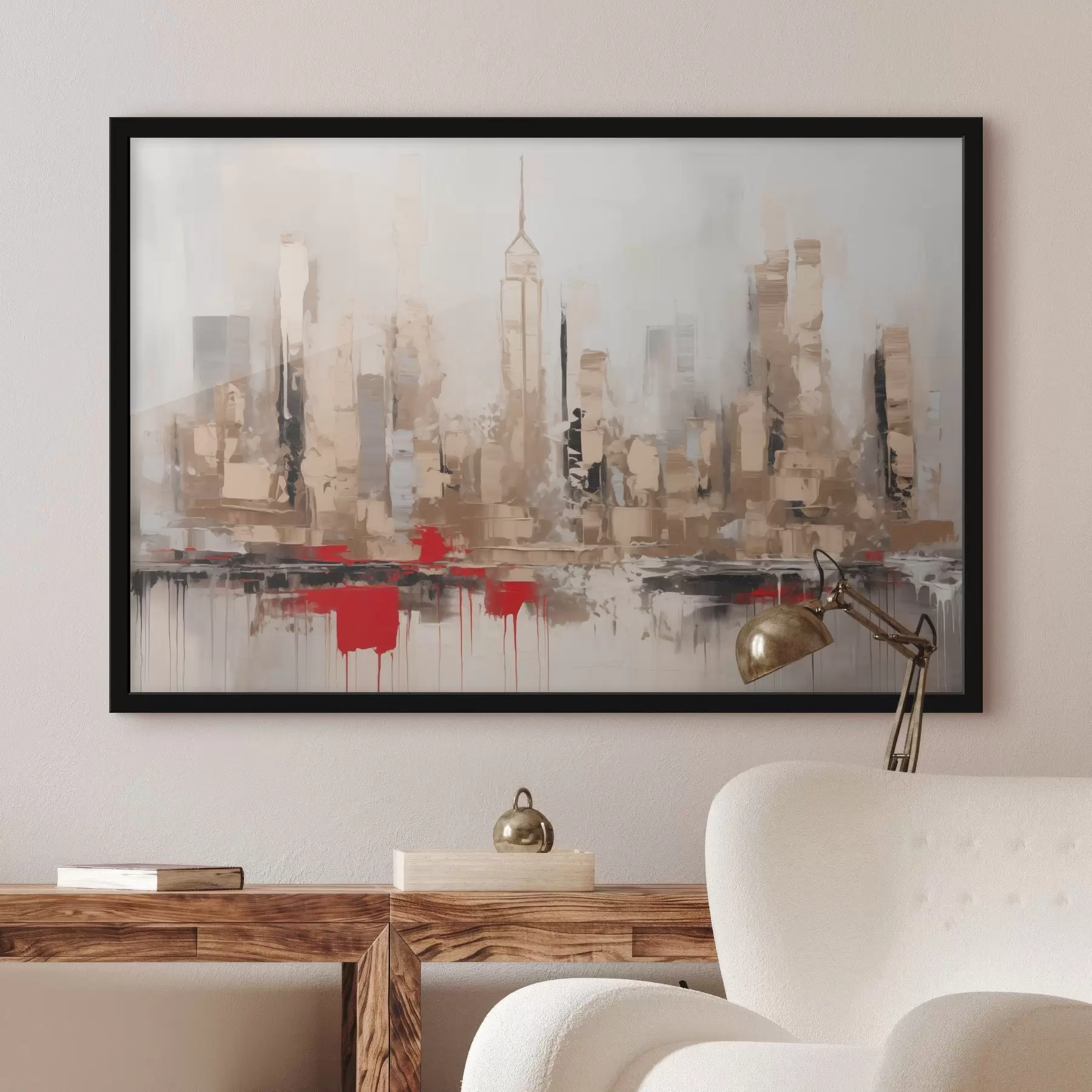 Fototapete Abstrakte Stadt-Imitation Malerei f44597