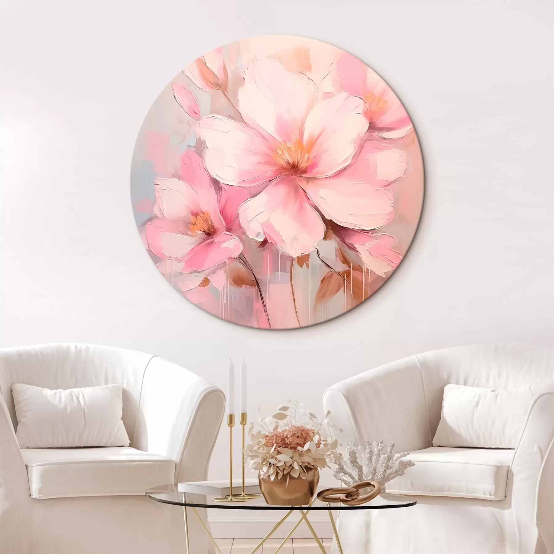 Fototapete Blühende Blumen Nachahmung Malerei r44640