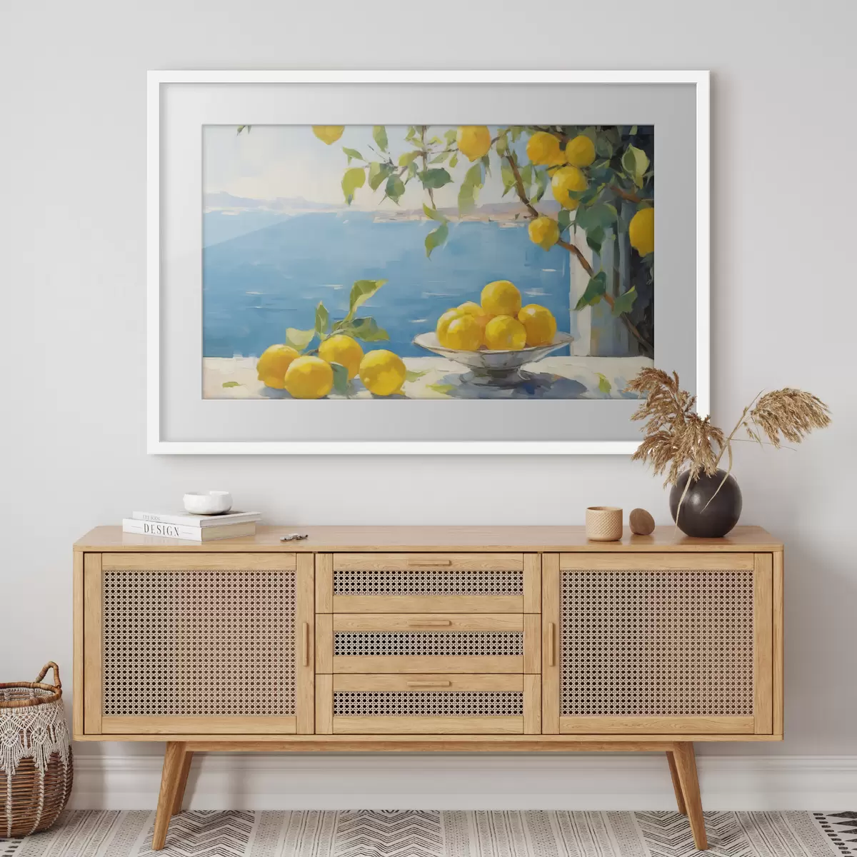 Poster Zitronen gegen das Meer f44649