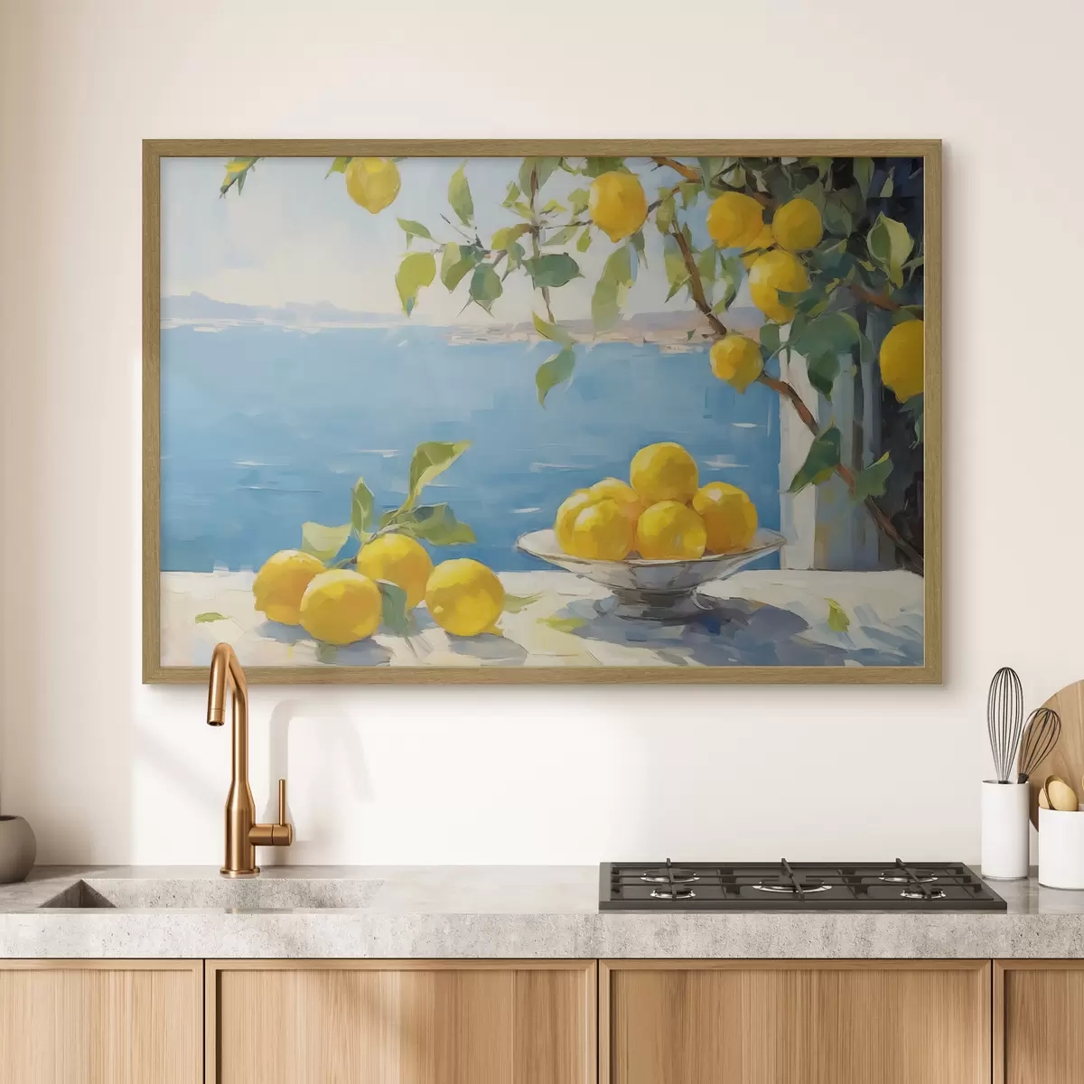 Poster Zitronen gegen das Meer f44649