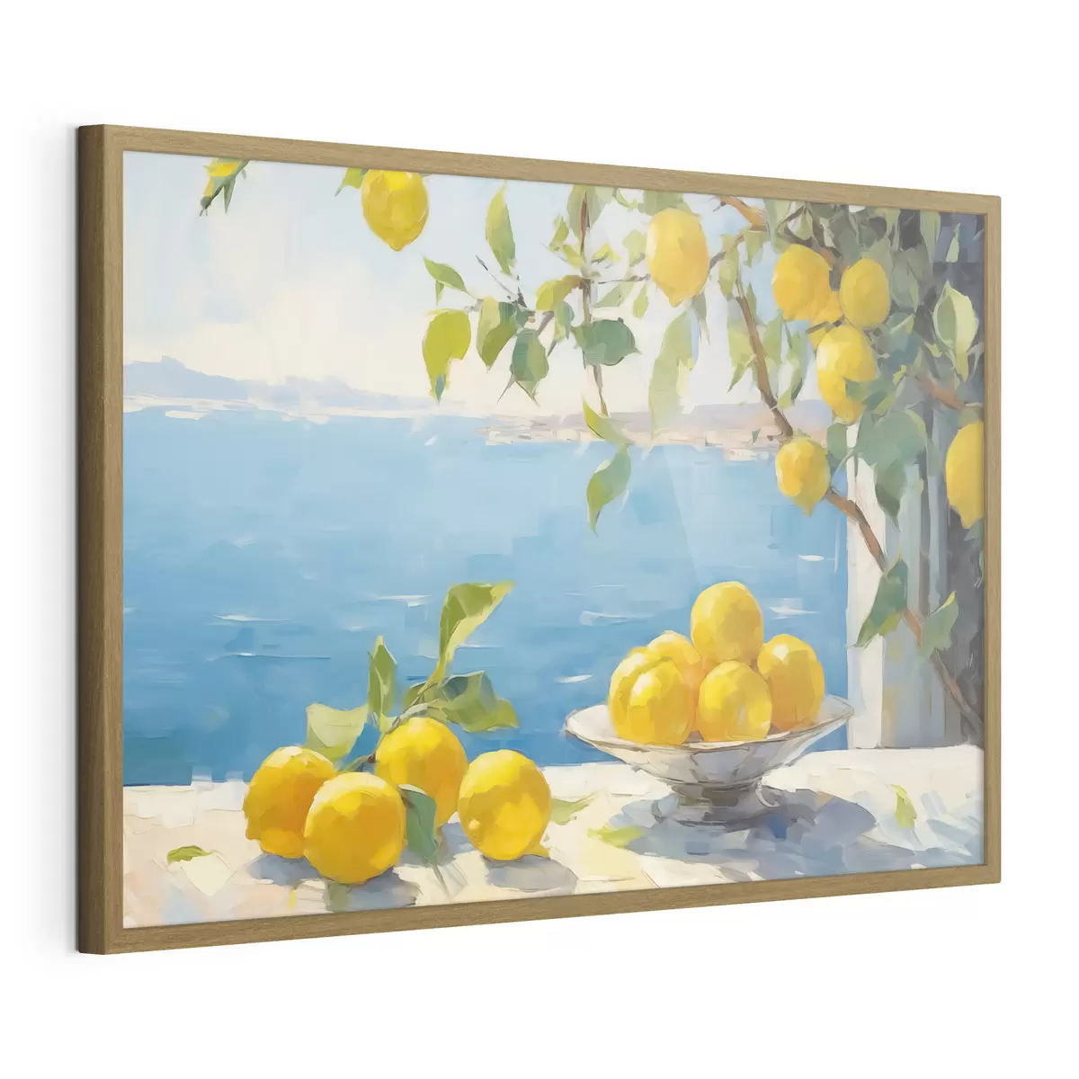 Poster Zitronen gegen das Meer f44649