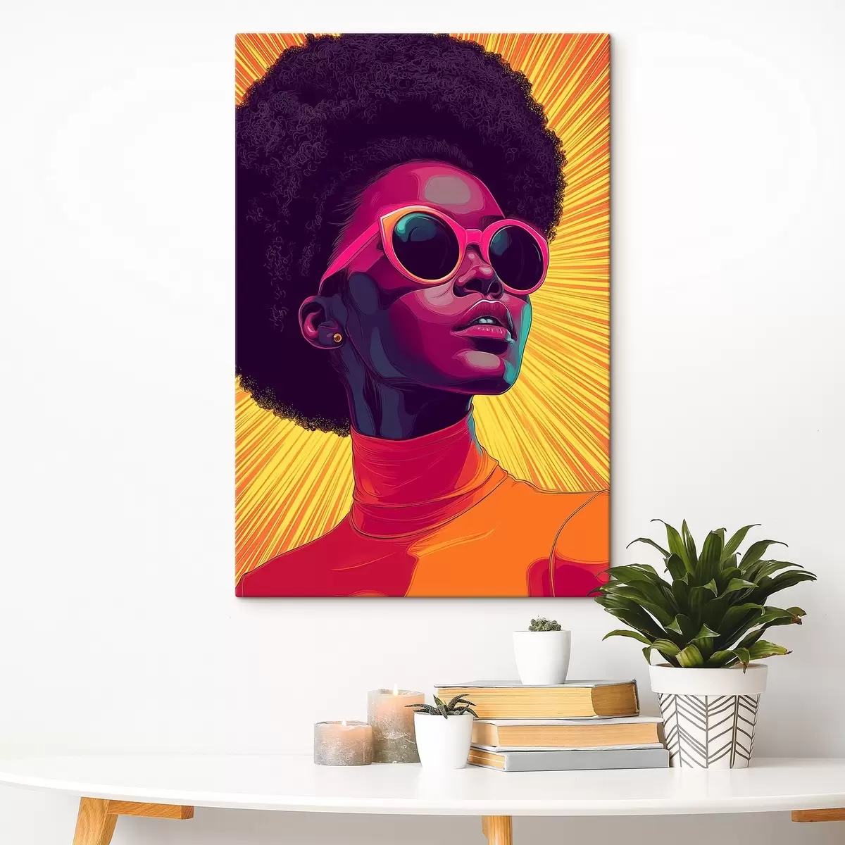 Fototapete Mädchen mit Brille, Pop Art s44620