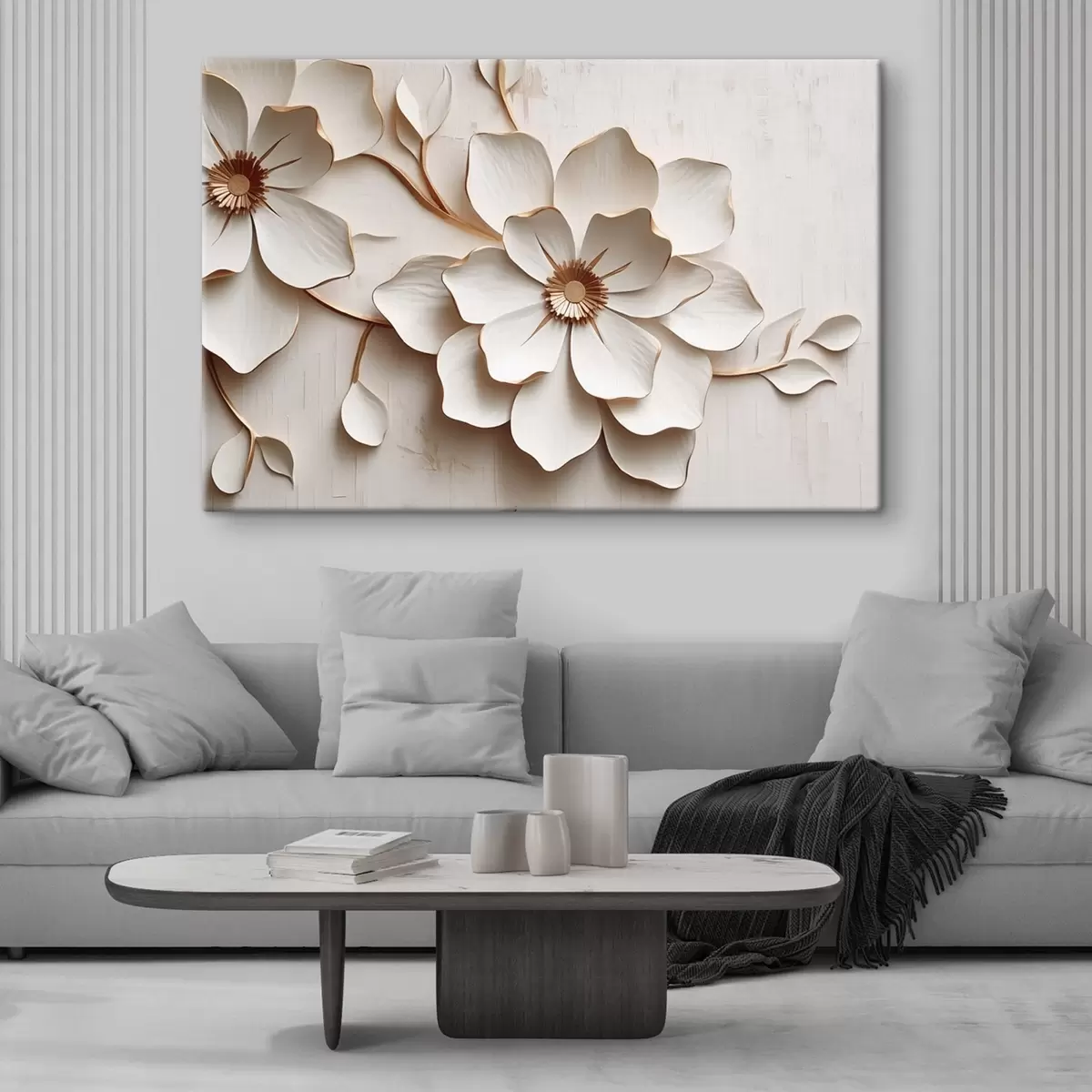 Fototapete Blume mit volumetrischen Blütenblättern s44630