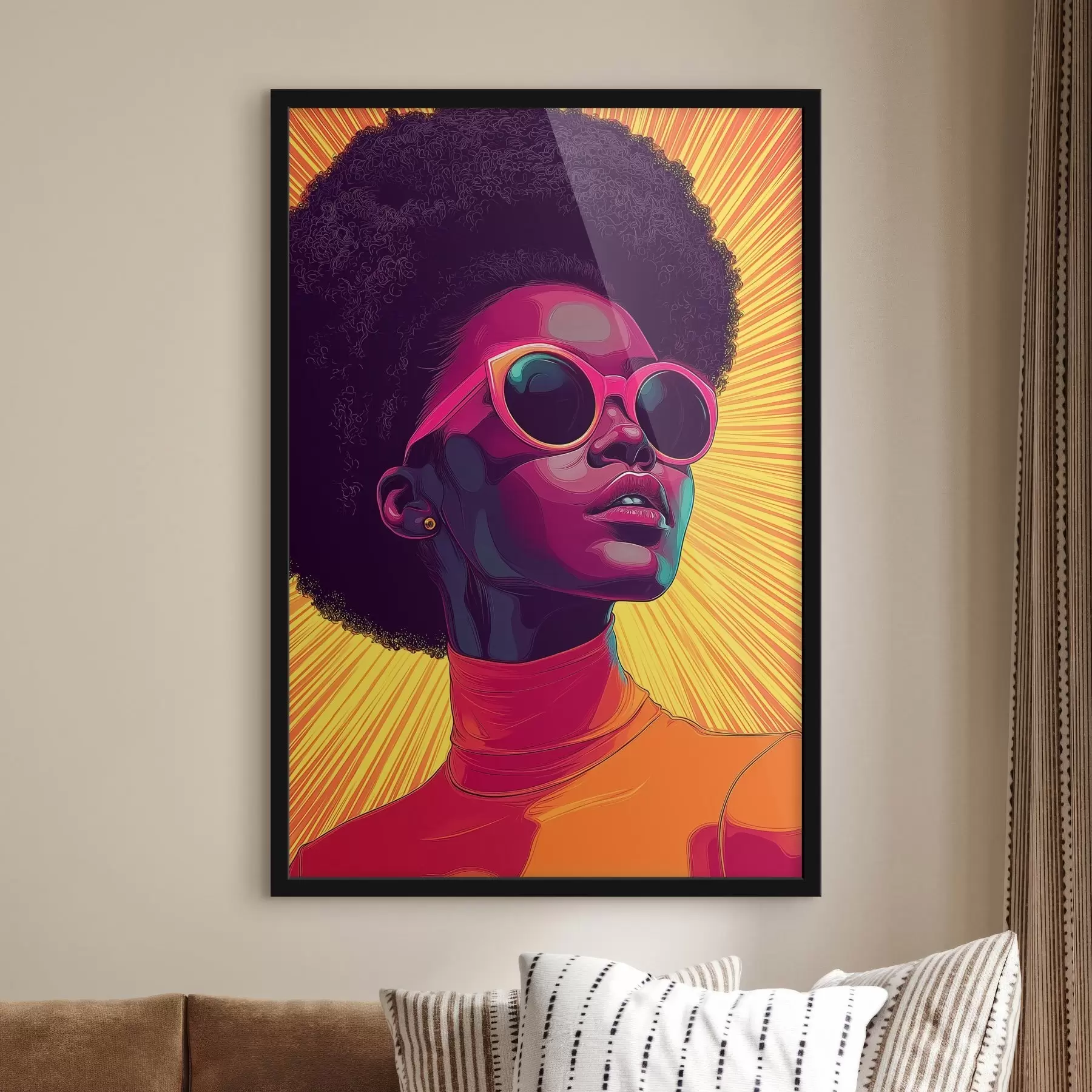 Fototapete Mädchen mit Brille, Pop Art f44620