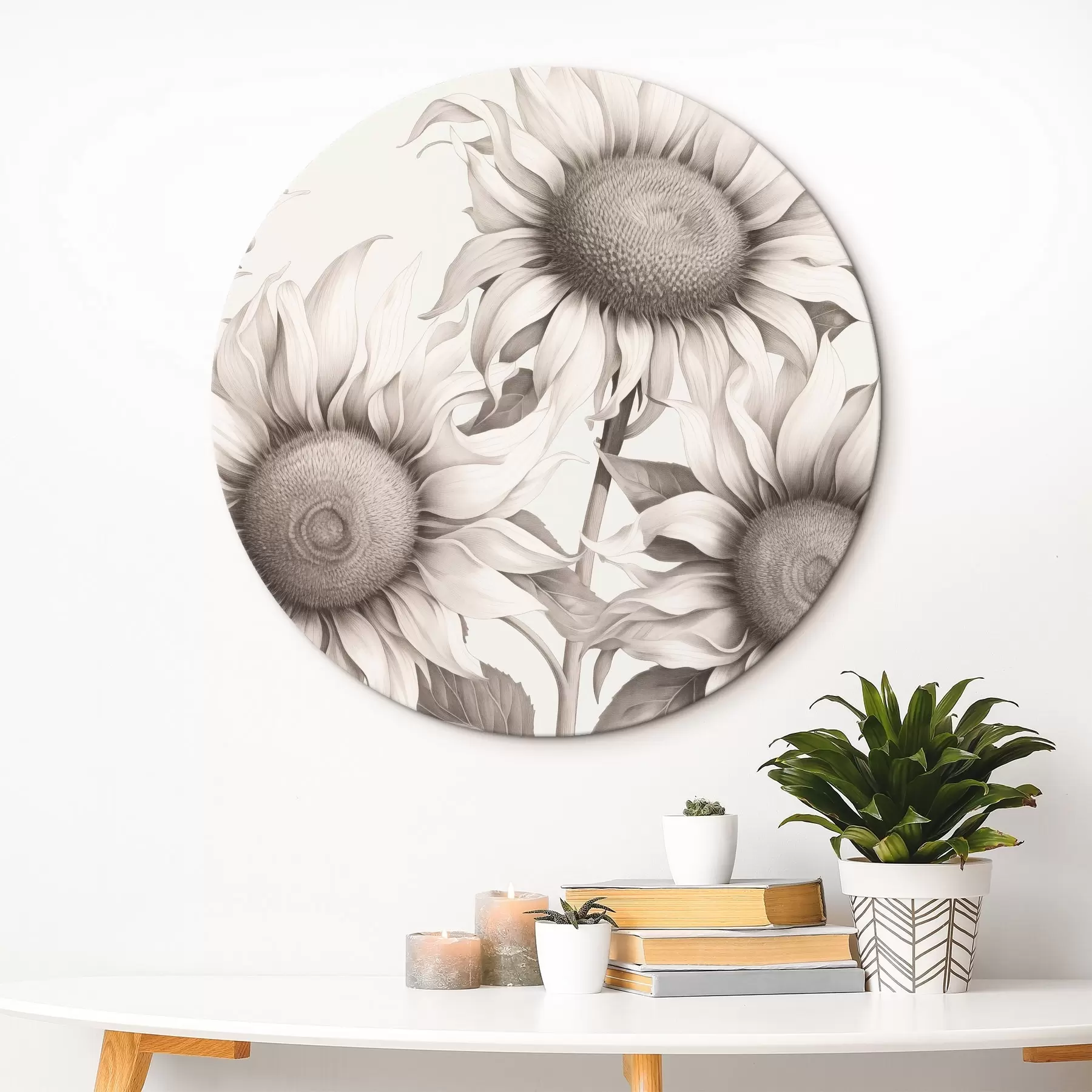 Fototapete Sonnenblumen, grafischer Stil r44626
