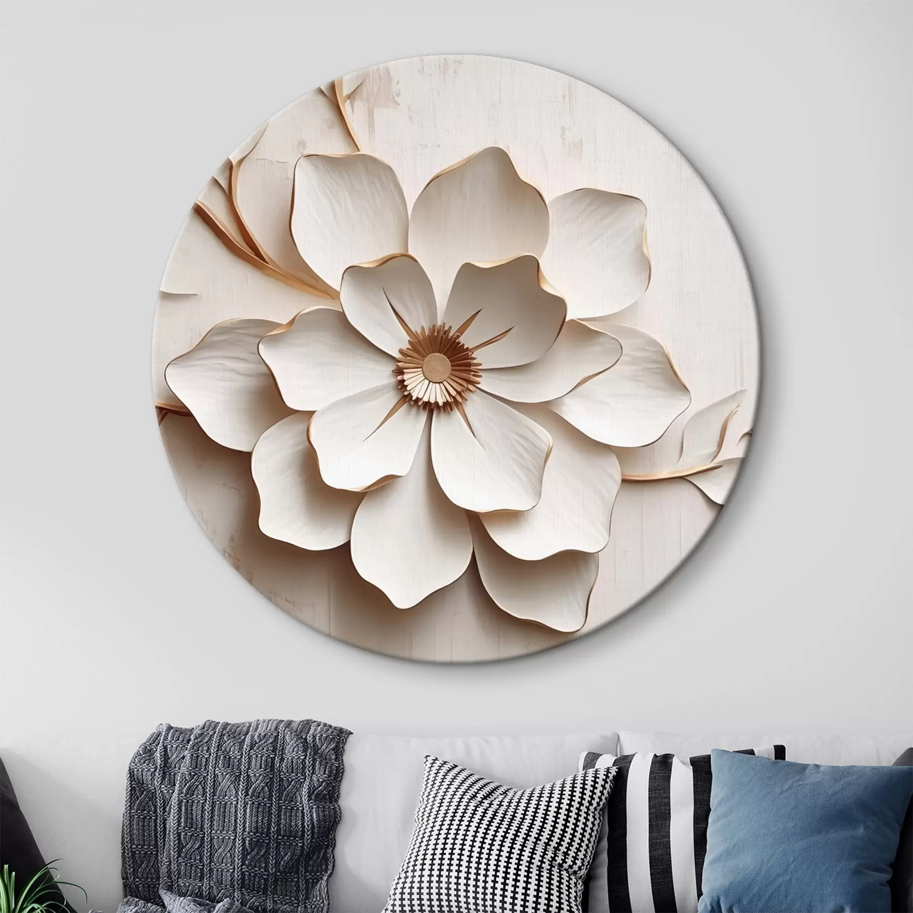 Fototapete Blume mit volumetrischen Blütenblättern r44630