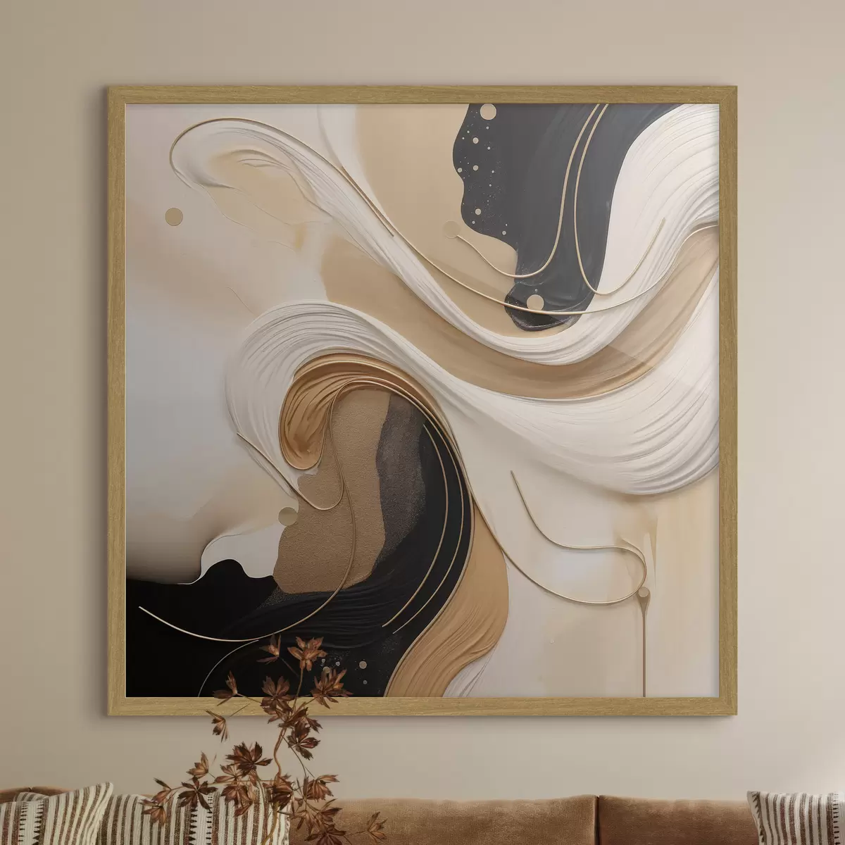 Poster Wellen der Farbe f44659