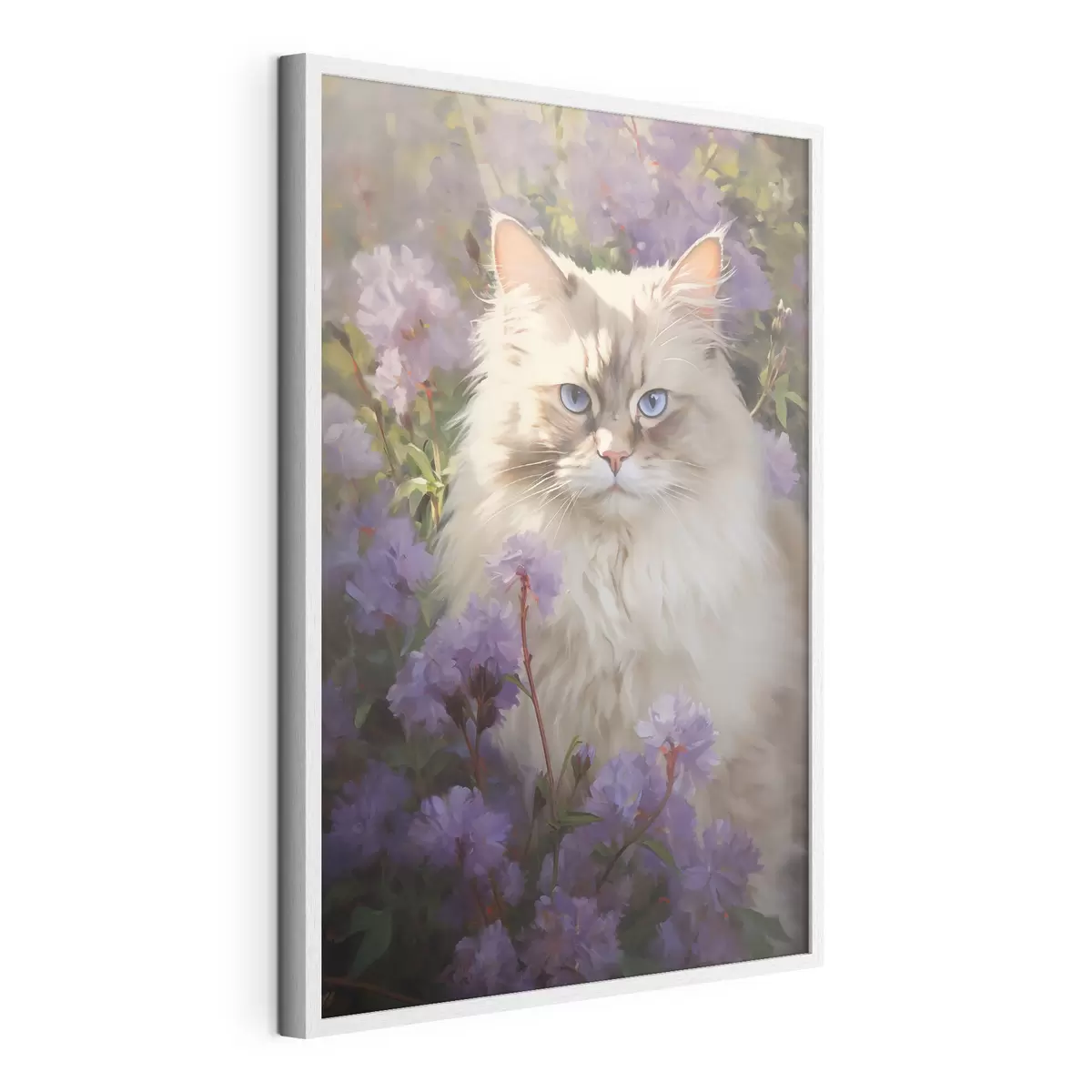 Poster Katze in Blumen f44663