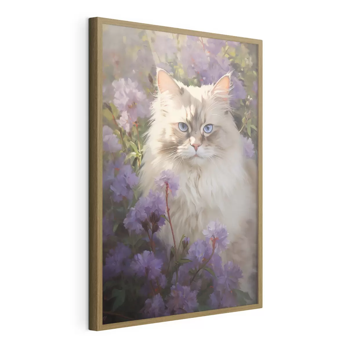 Poster Katze in Blumen f44663