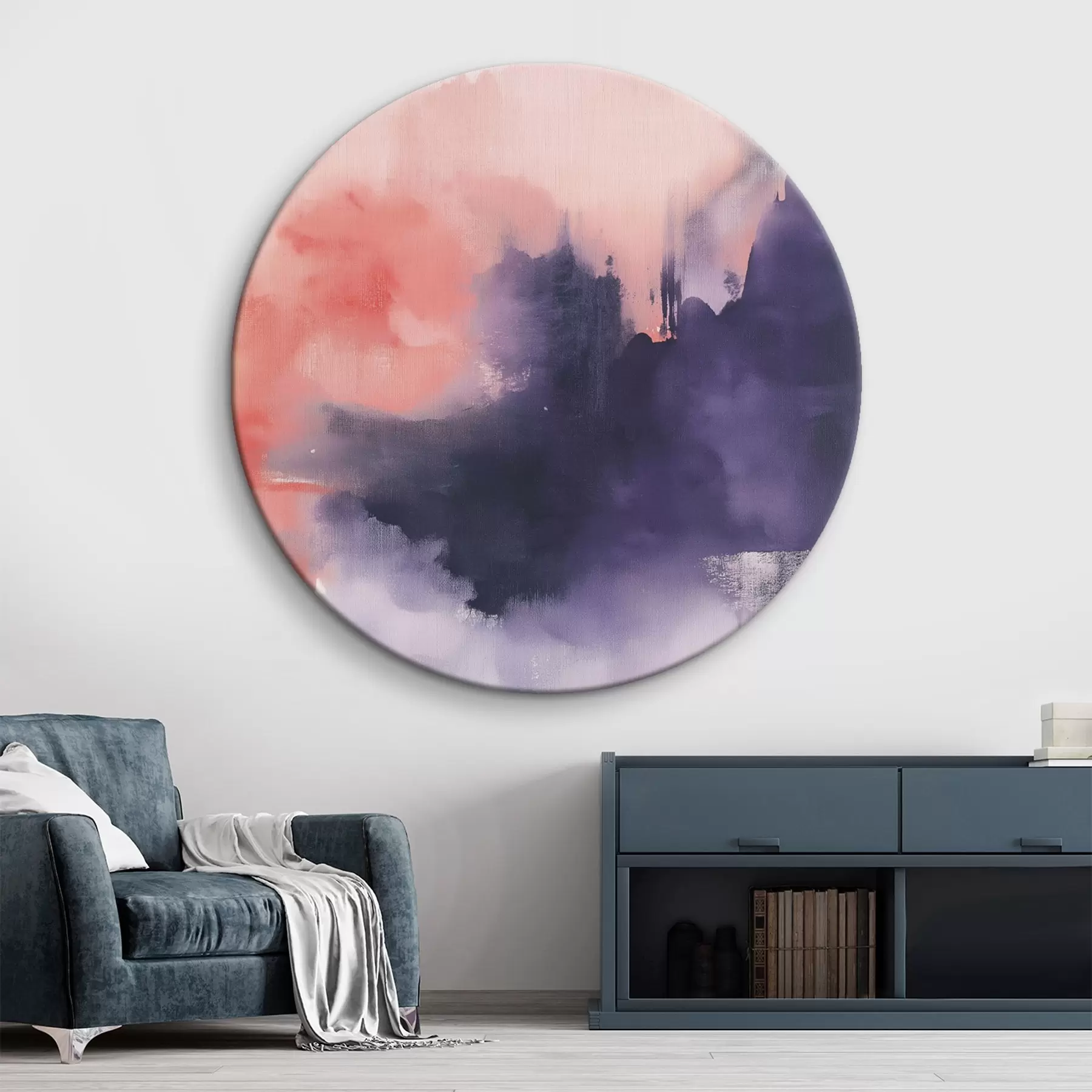 Fototapete Abstraktion im Acrylstil, Pinselstriche, lila und rosa r44507