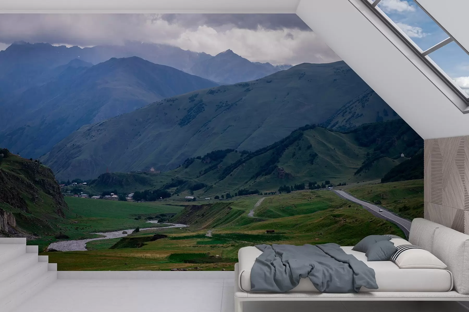 Fototapete Georgia Landschaften, Berge, Road Trip, Realismus w04097