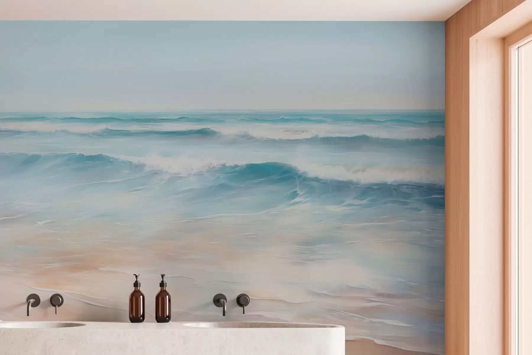 Fototapete Meereslandschaft Nachahmung Malerei w04103