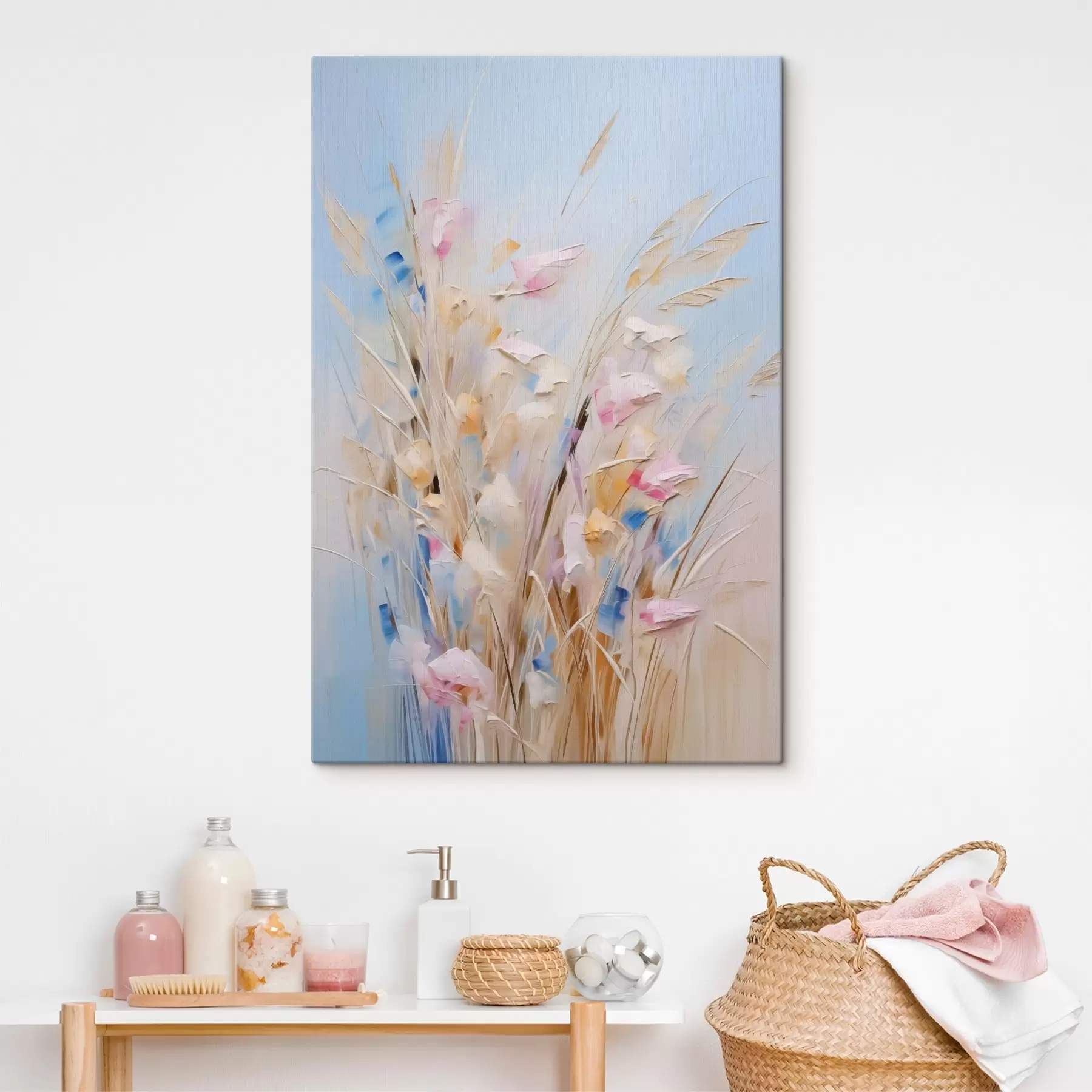 Fototapete Feldgräser Imitation Malerei s44696