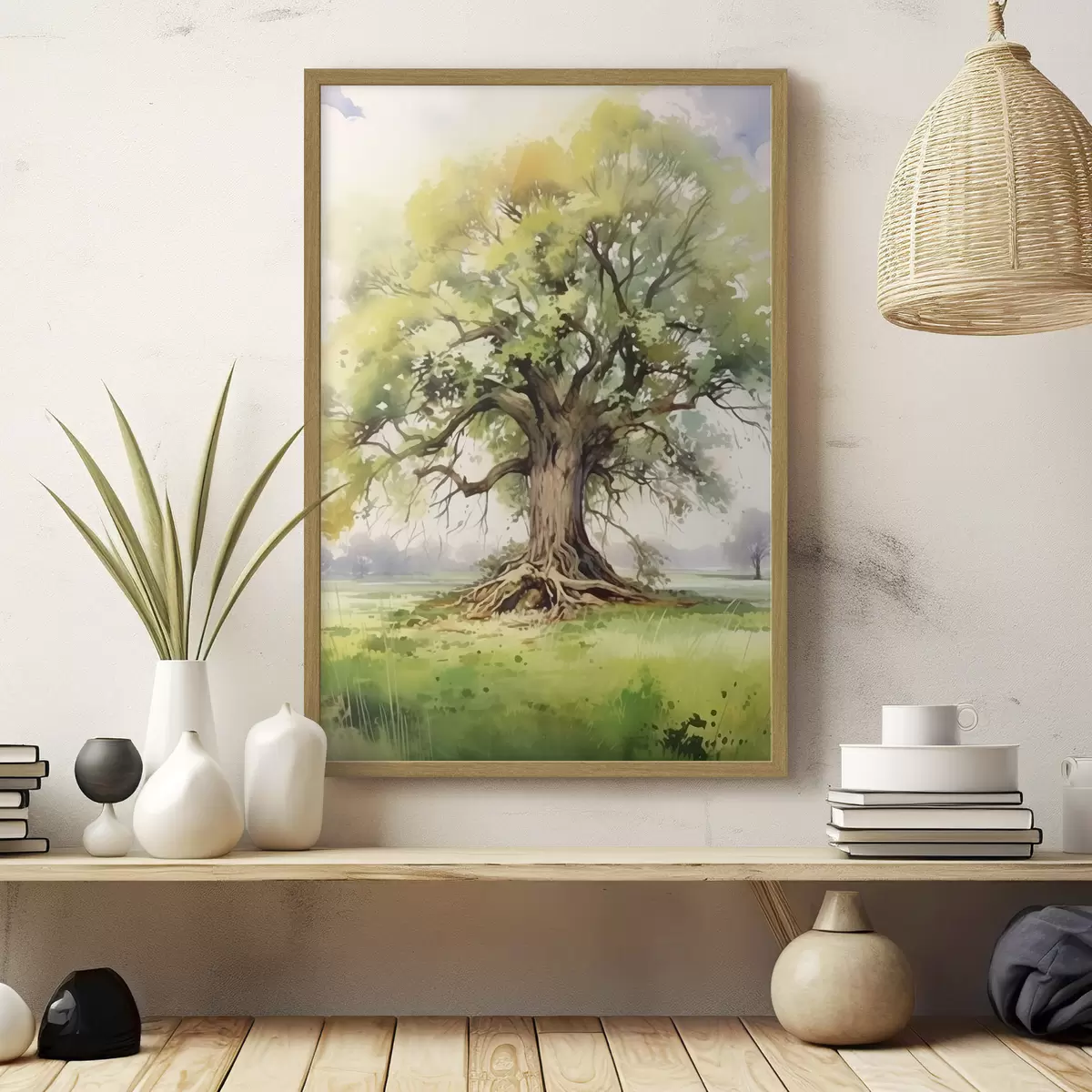 Poster Ein alter Baum mit ausladenden Wurzeln f44731