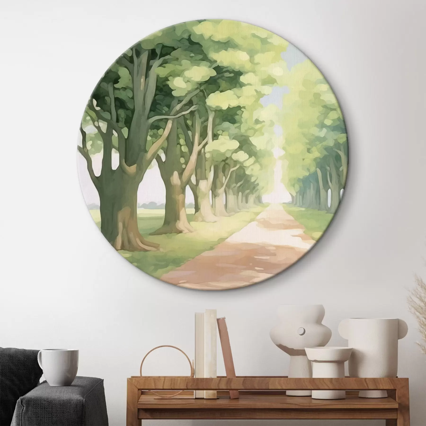 Fototapete Baumallee entlang des Weges r44727