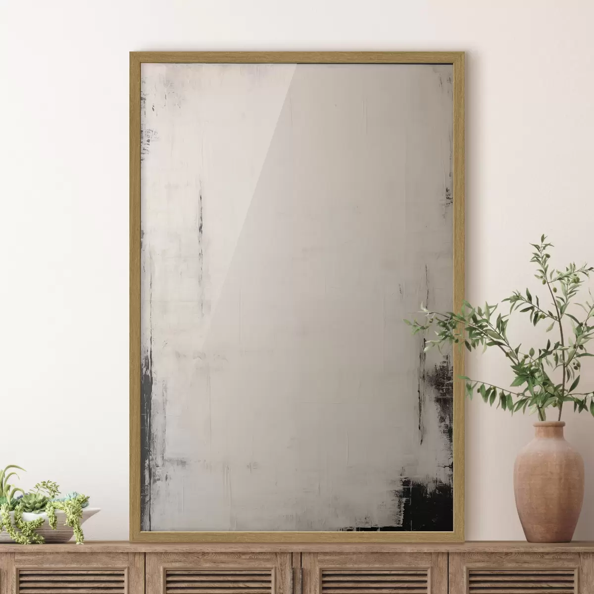 Poster Heller Hintergrund mit dunklen Strichen f44741