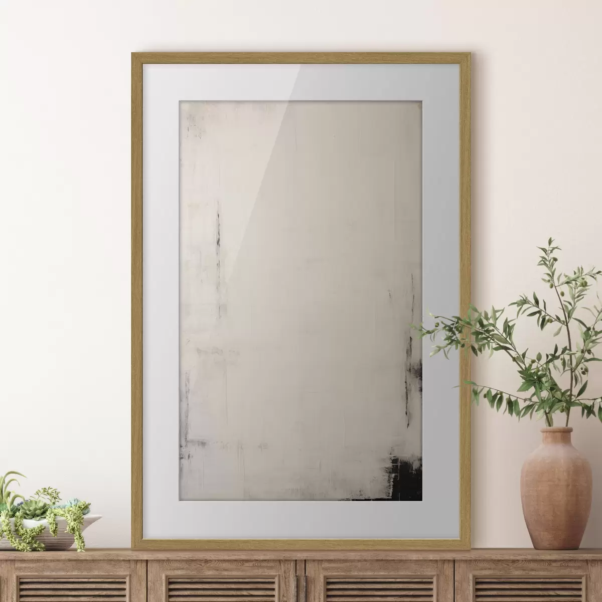 Poster Heller Hintergrund mit dunklen Strichen f44741