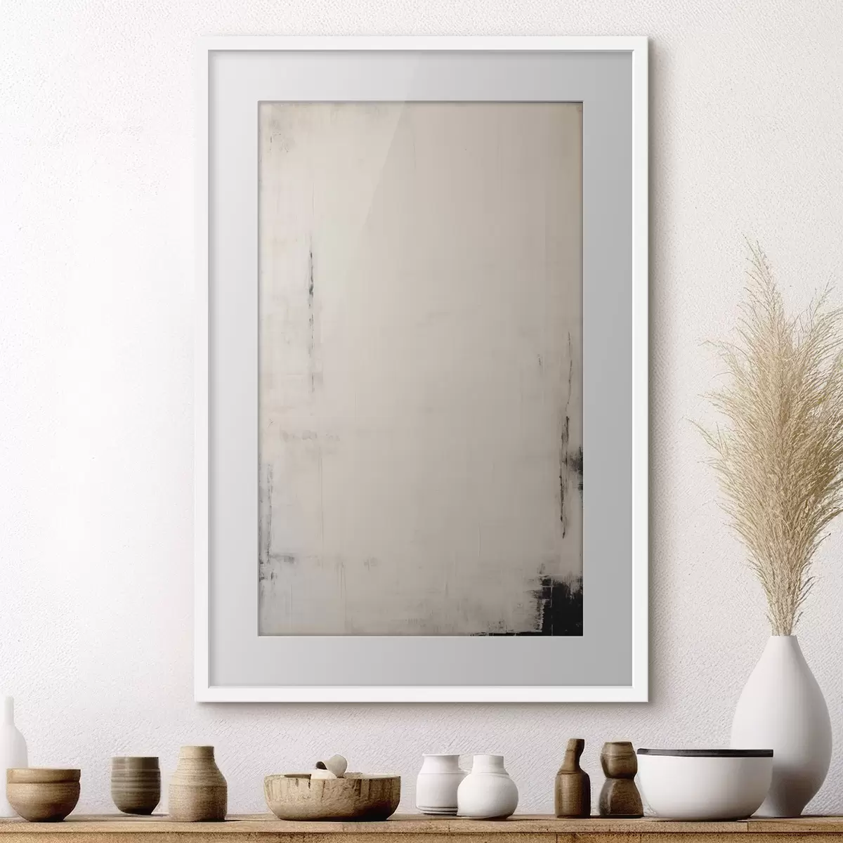 Poster Heller Hintergrund mit dunklen Strichen f44741