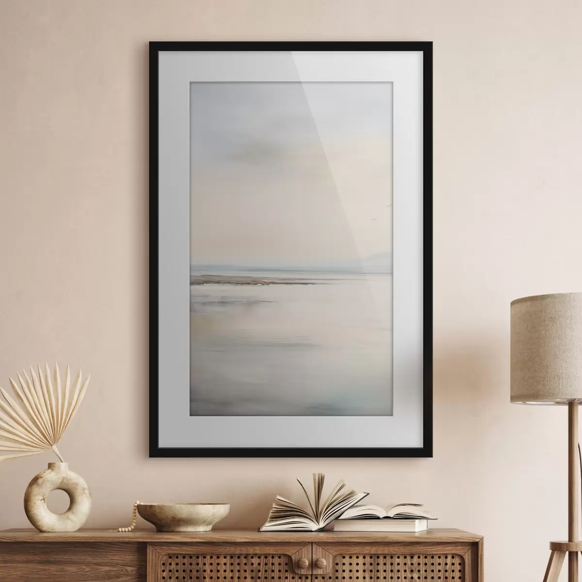 Poster Pastellfarbenes Meer mit Horizont f44746