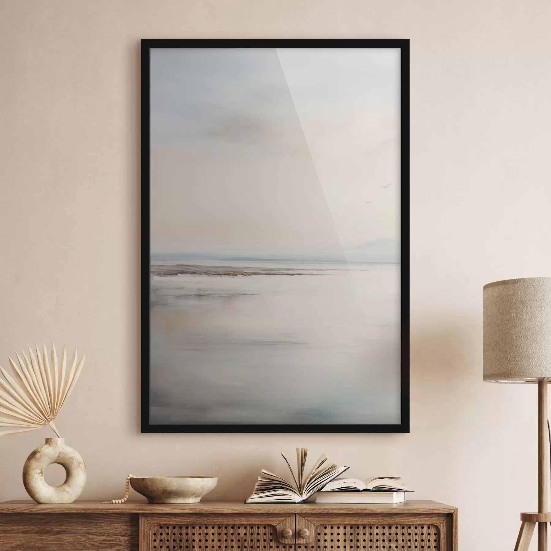 Fototapete Pastellfarbenes Meer mit Horizont f44746