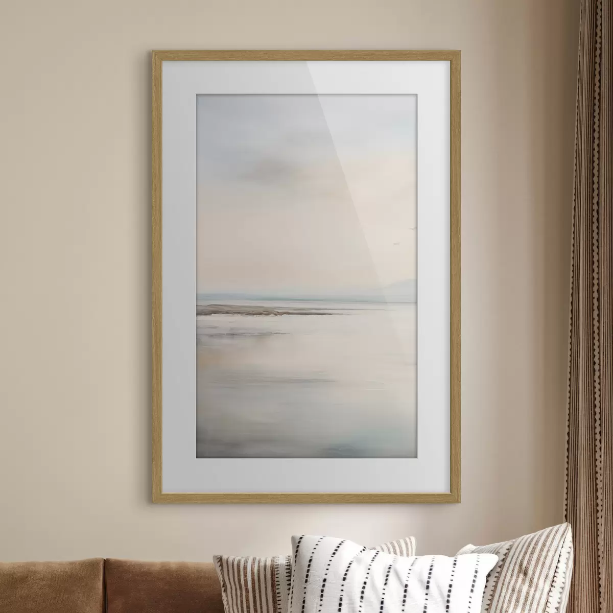 Poster Pastellfarbenes Meer mit Horizont f44746