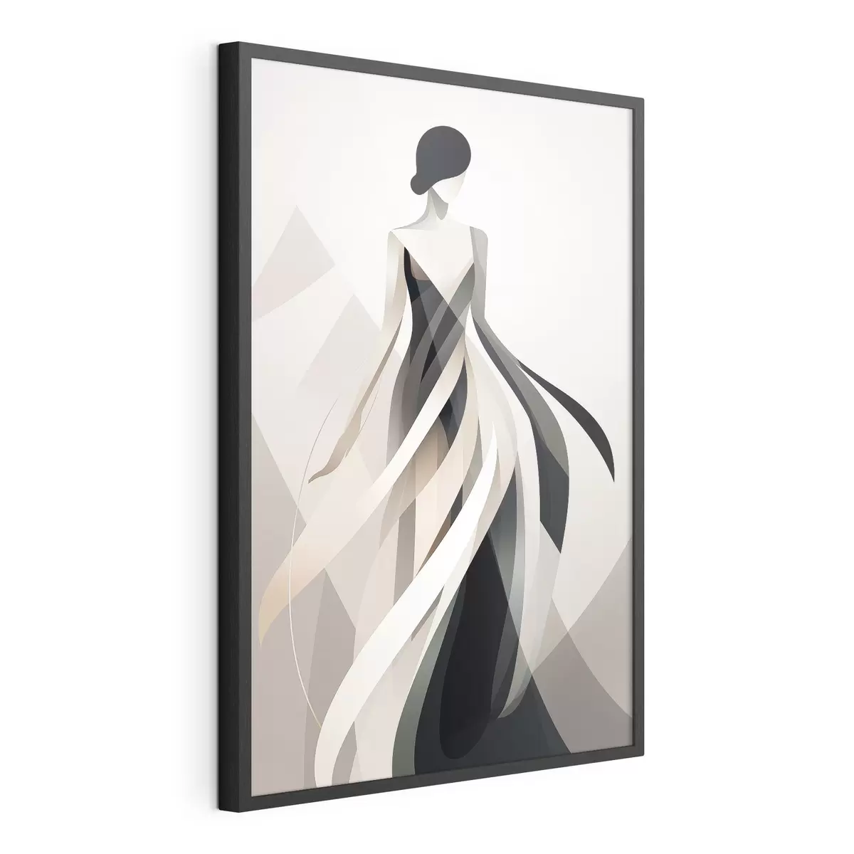 Poster Abstrakte Figur in einem langen Kleid f44750