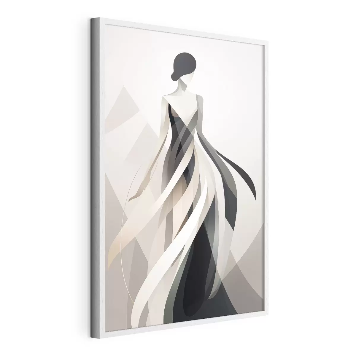 Poster Abstrakte Figur in einem langen Kleid f44750