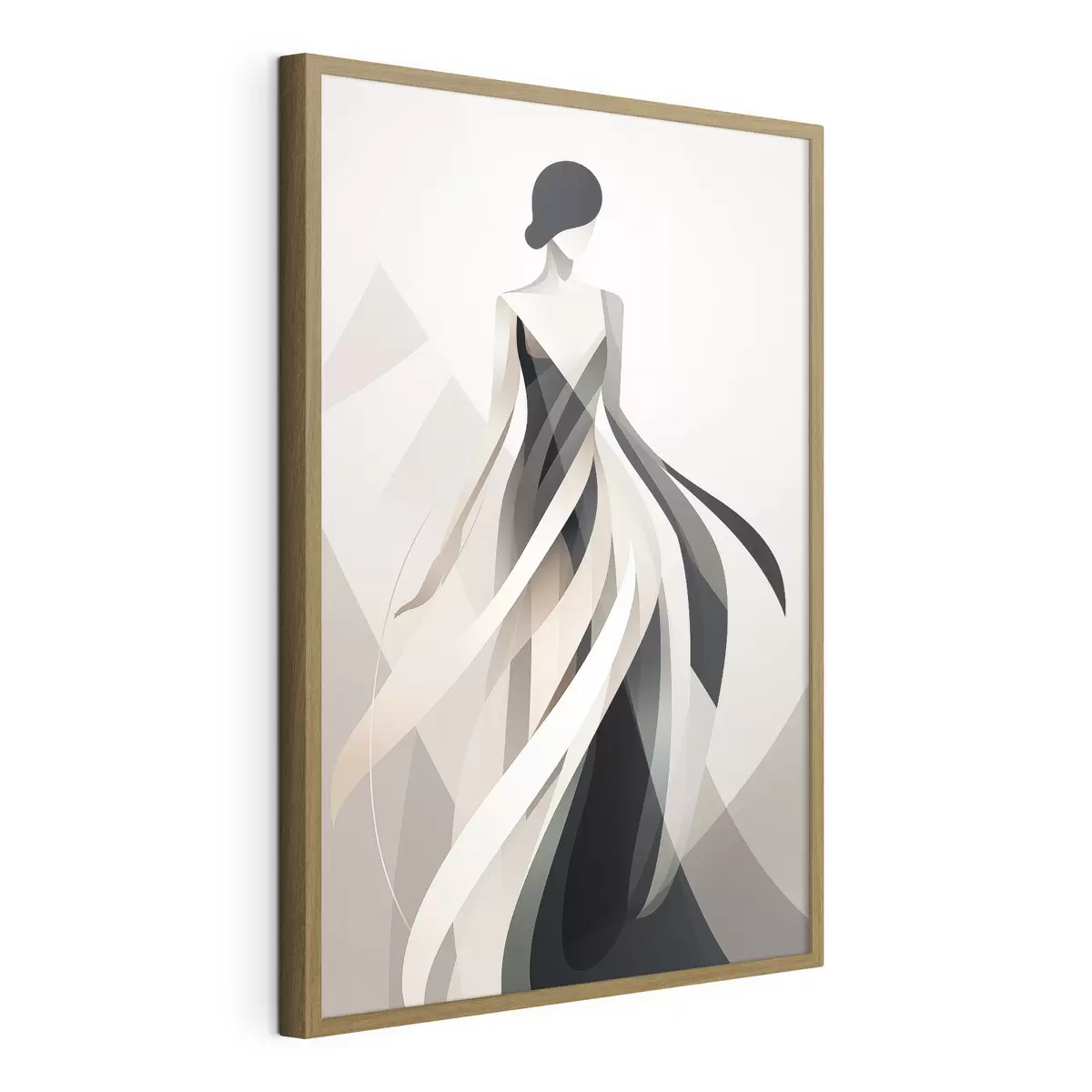 Poster Abstrakte Figur in einem langen Kleid f44750