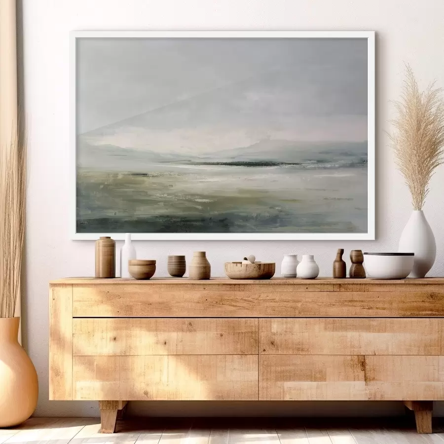 Fototapete Minimalistische Landschaft mit Nebel f44756