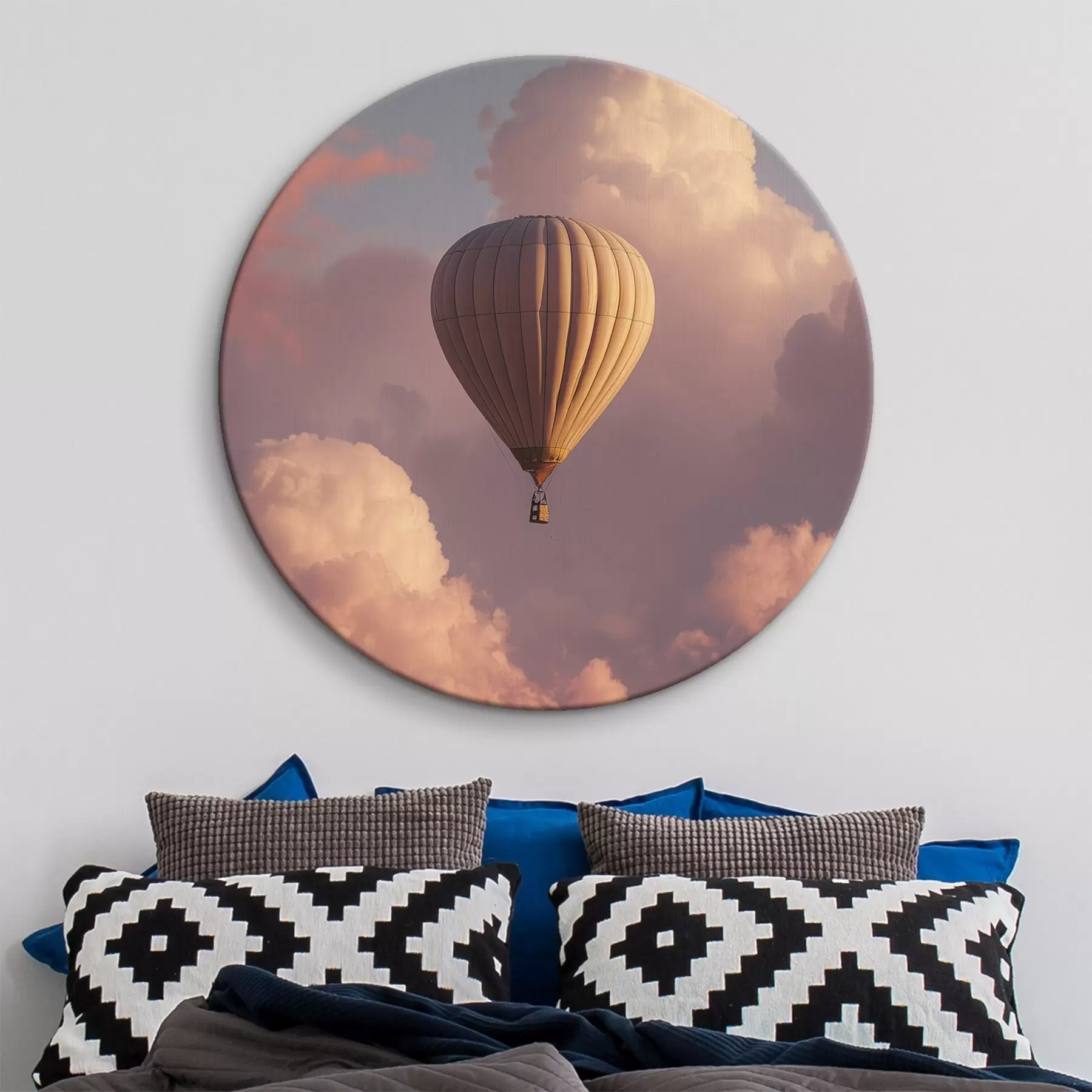 Fototapete Luftballon in den Sonnenuntergang Himmel mit Wolken r44790