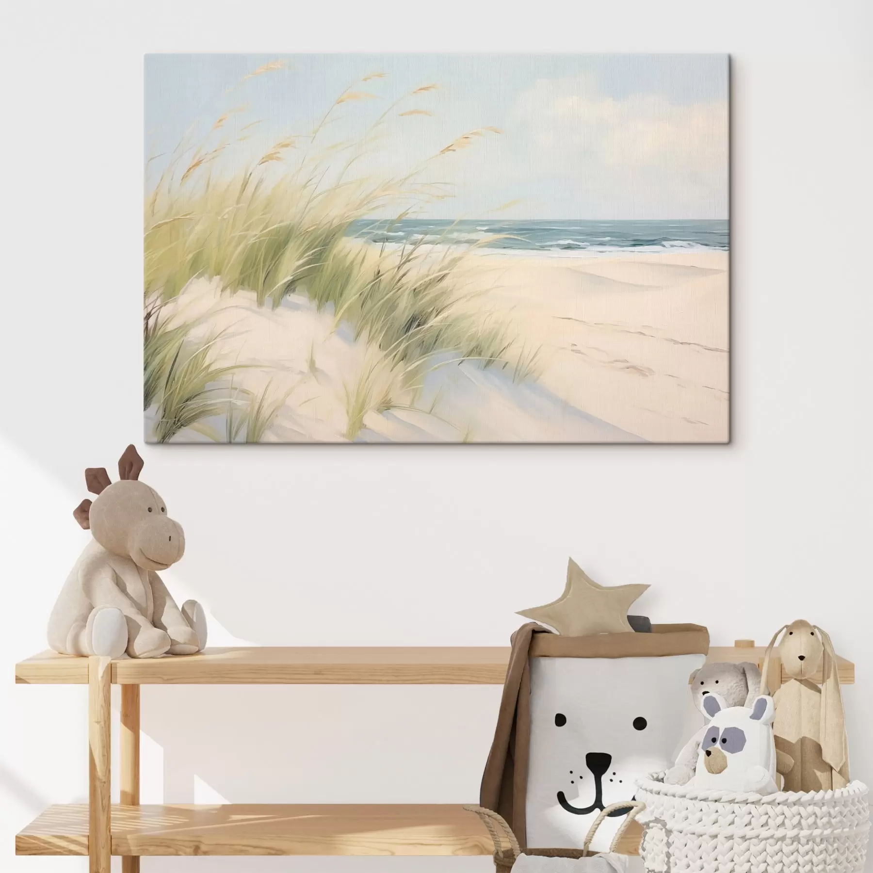 Fototapete Meeresufer mit Sand und Gras s44806