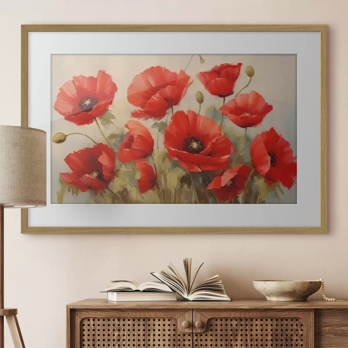 Poster Rote Mohnblumen f44905