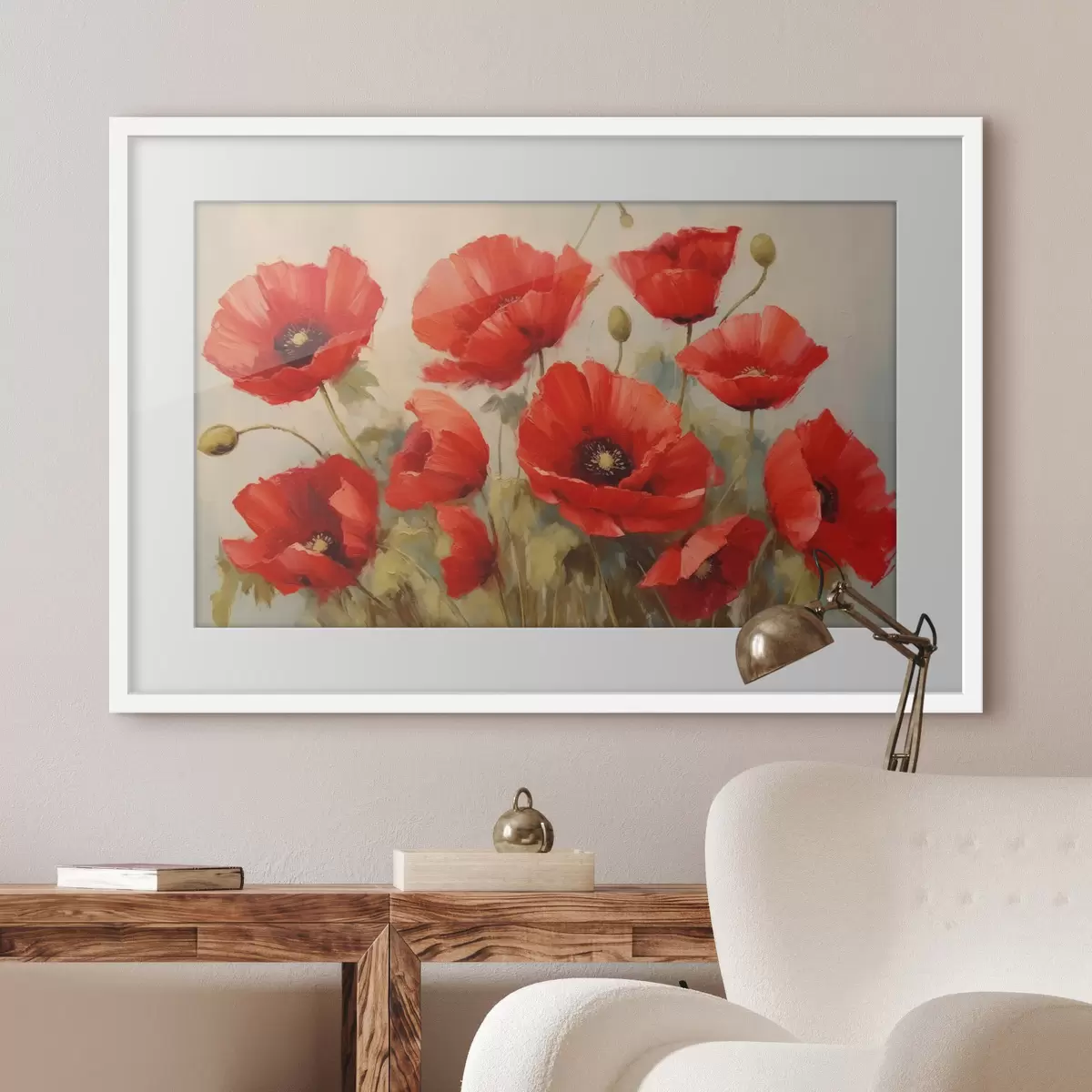 Poster Rote Mohnblumen f44905