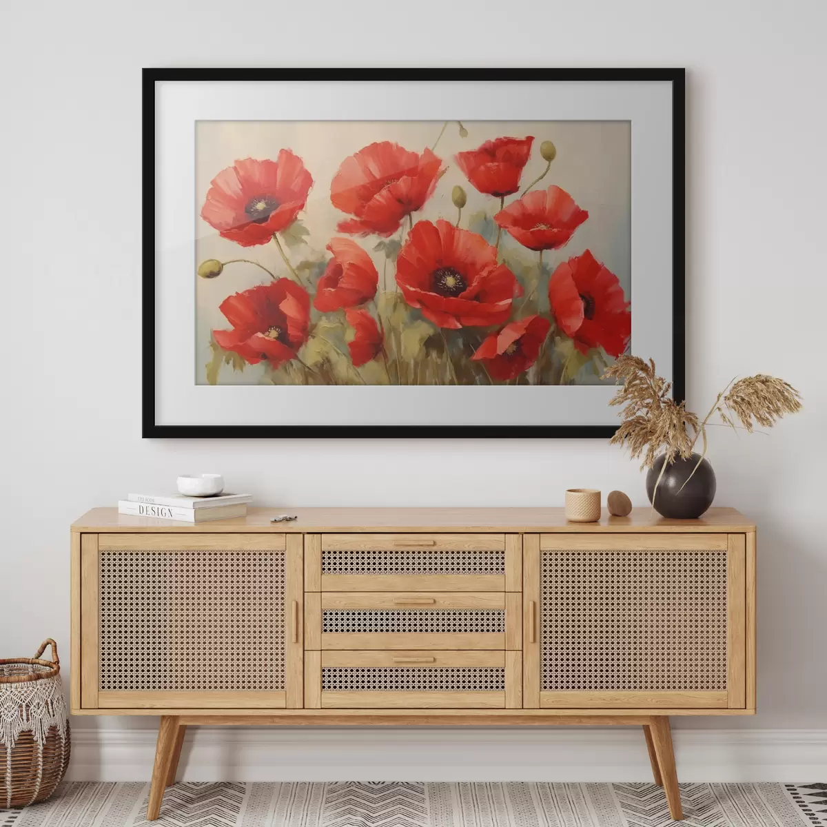 Poster Rote Mohnblumen f44905