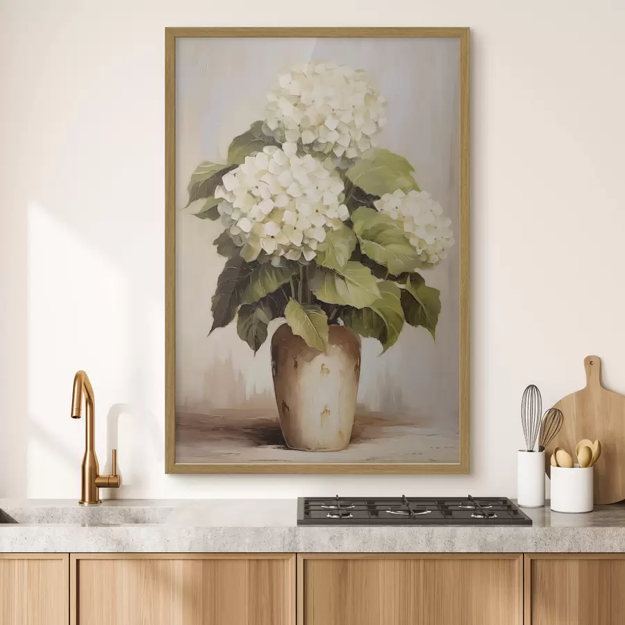 Fototapete Hortensien in einer Vase f44907