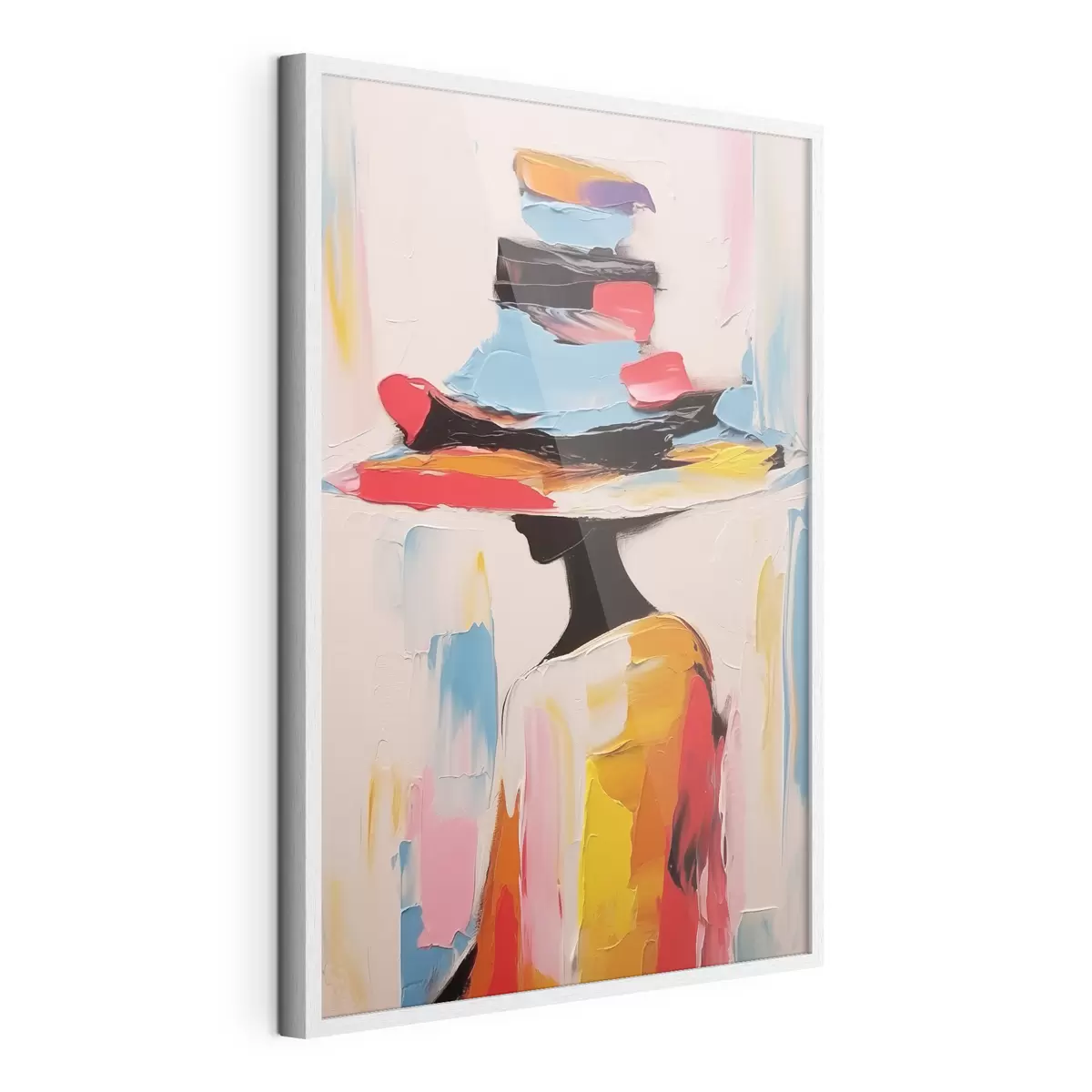 Poster Frau mit breitem Hut f44994