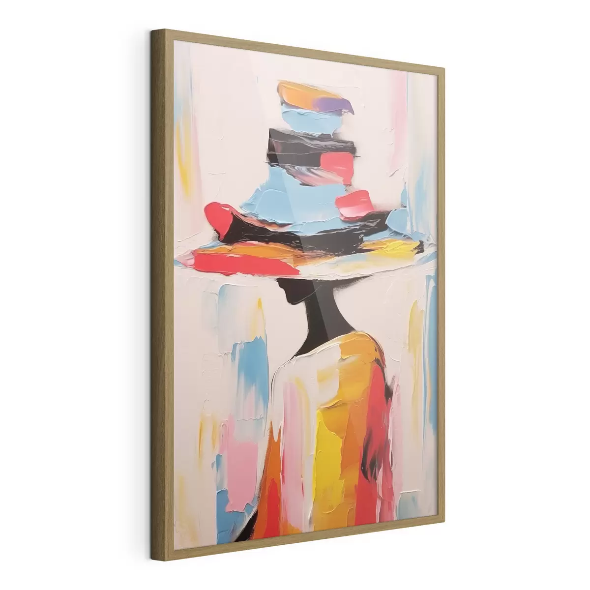 Poster Frau mit breitem Hut f44994