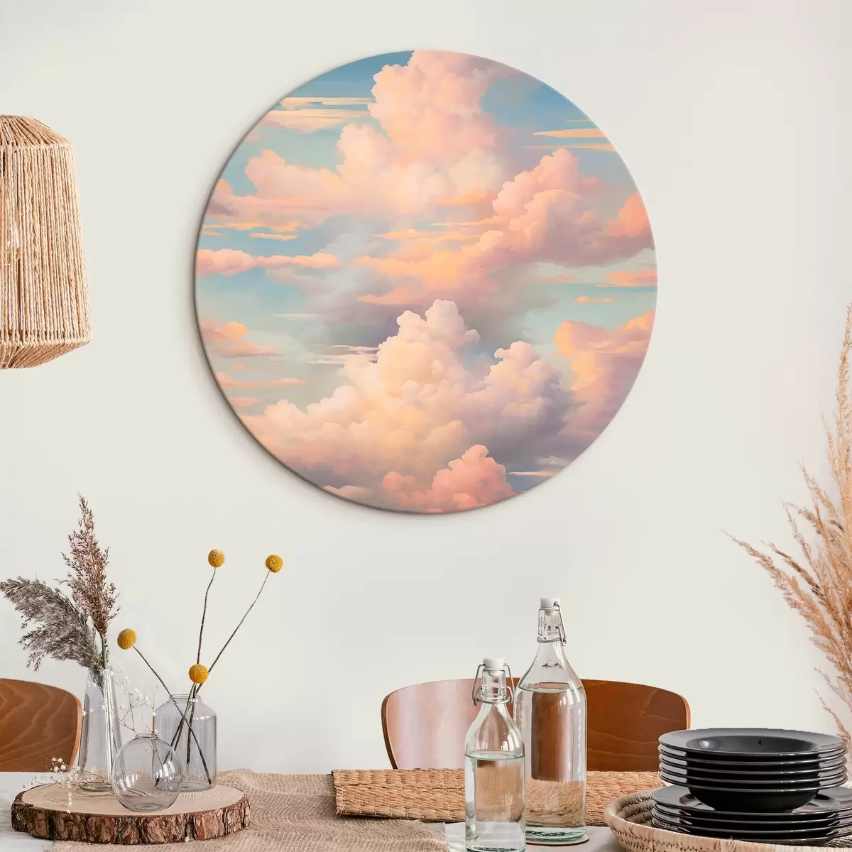 Runde Wandbilder Himmel mit Wolken r45023