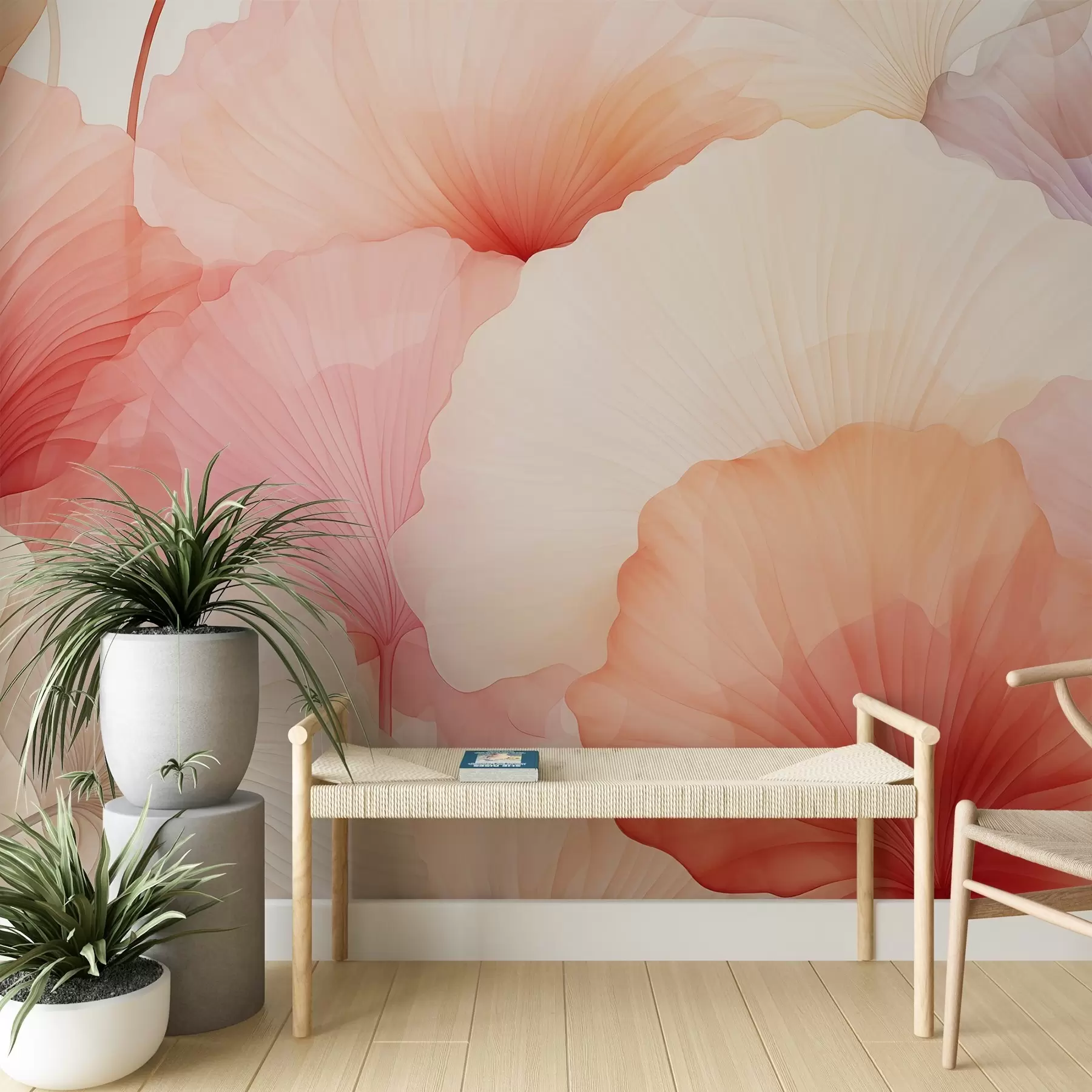 Fototapete blumen, Blütenblätter, Rosa, Pastell, Zärtlichkeit, Leichtigkeit w04256
