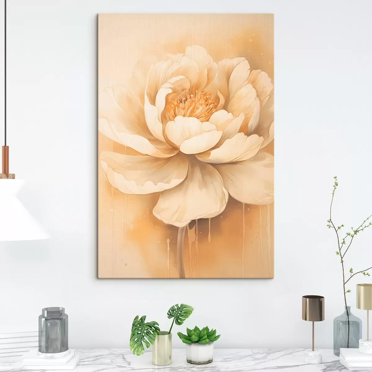 Fototapete Große beige Blume s45081