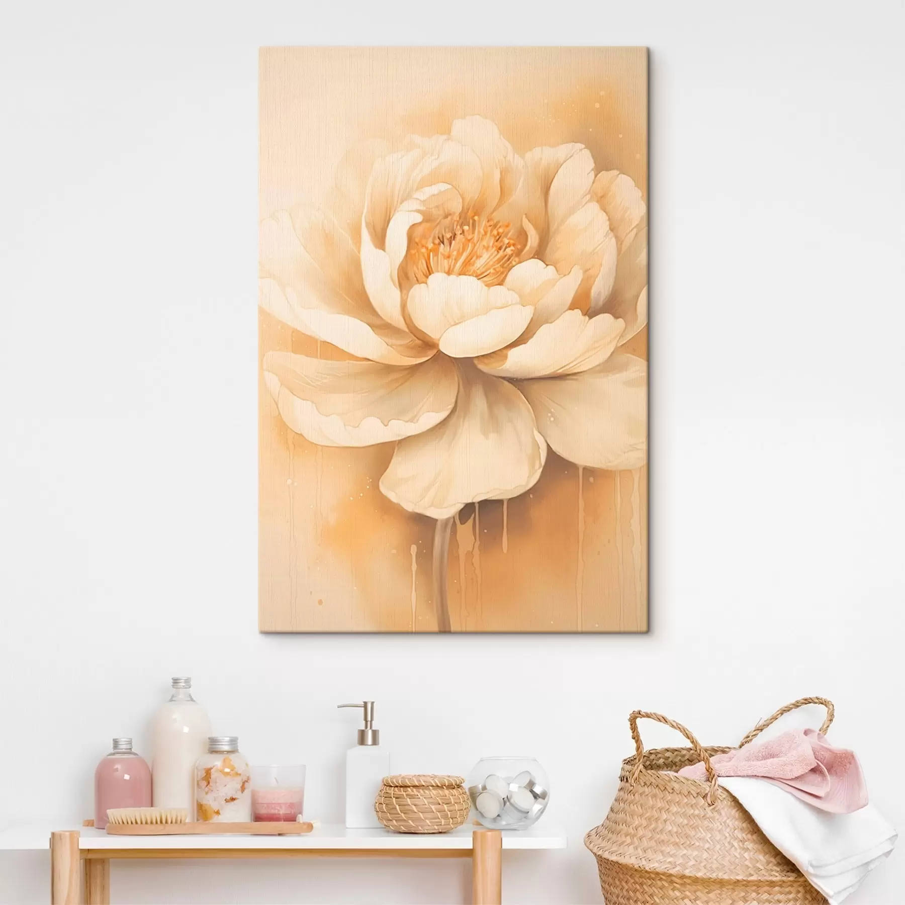 Fototapete Große beige Blume s45081