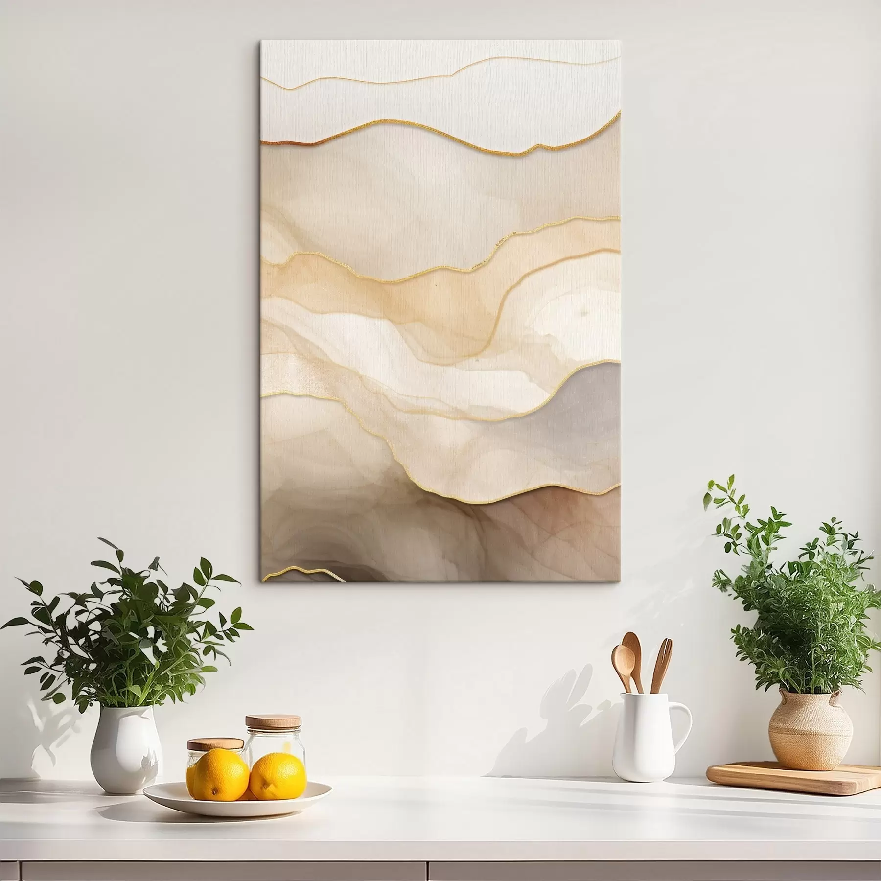 Fototapete schichten, beige, abstrakt, textur, weich, stoff, natürlich, fließen, neutral s45088