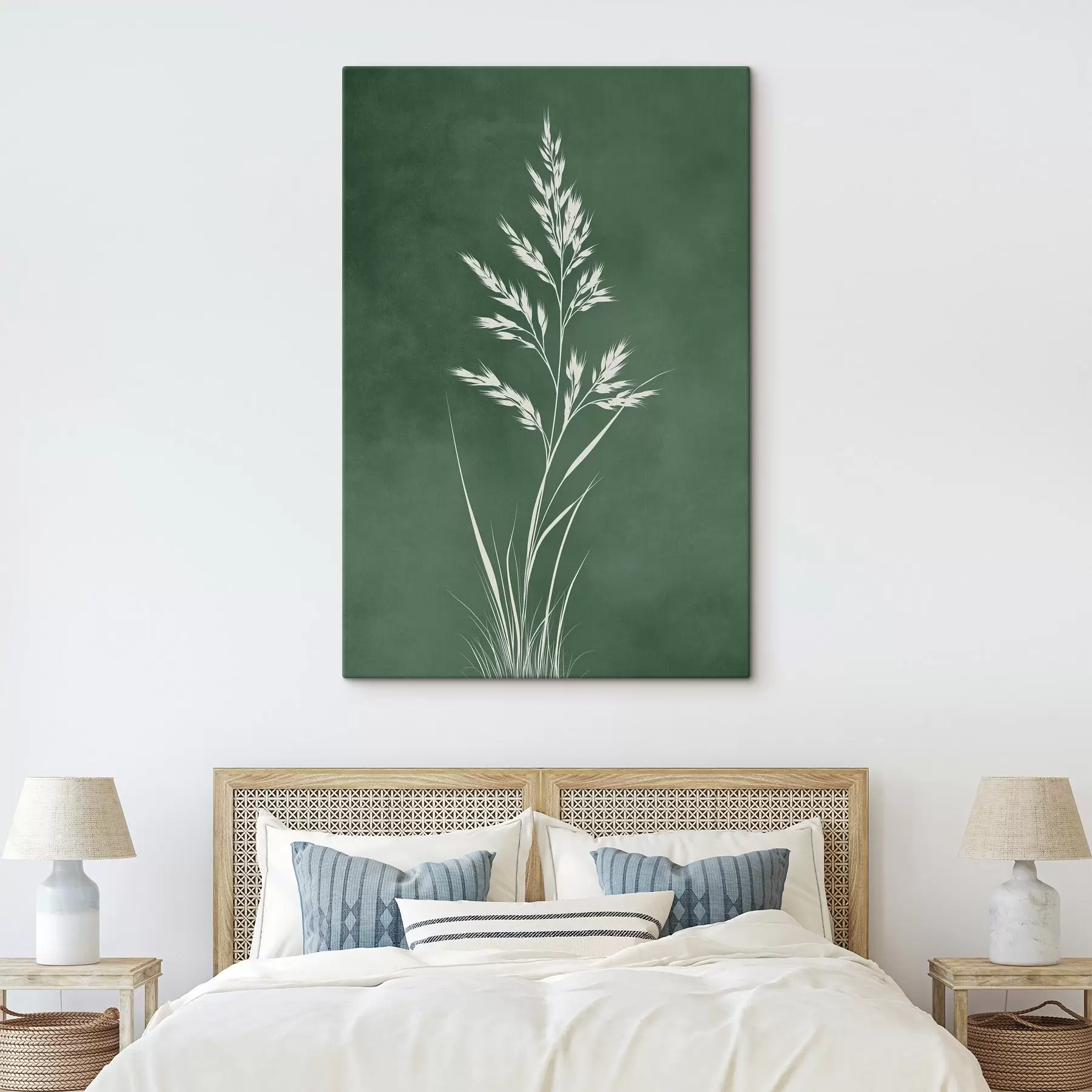 Fototapete feldgras, Natur, botanische Kunst, elegant, flacher Stil, gedämpfte Töne, Laub s45093