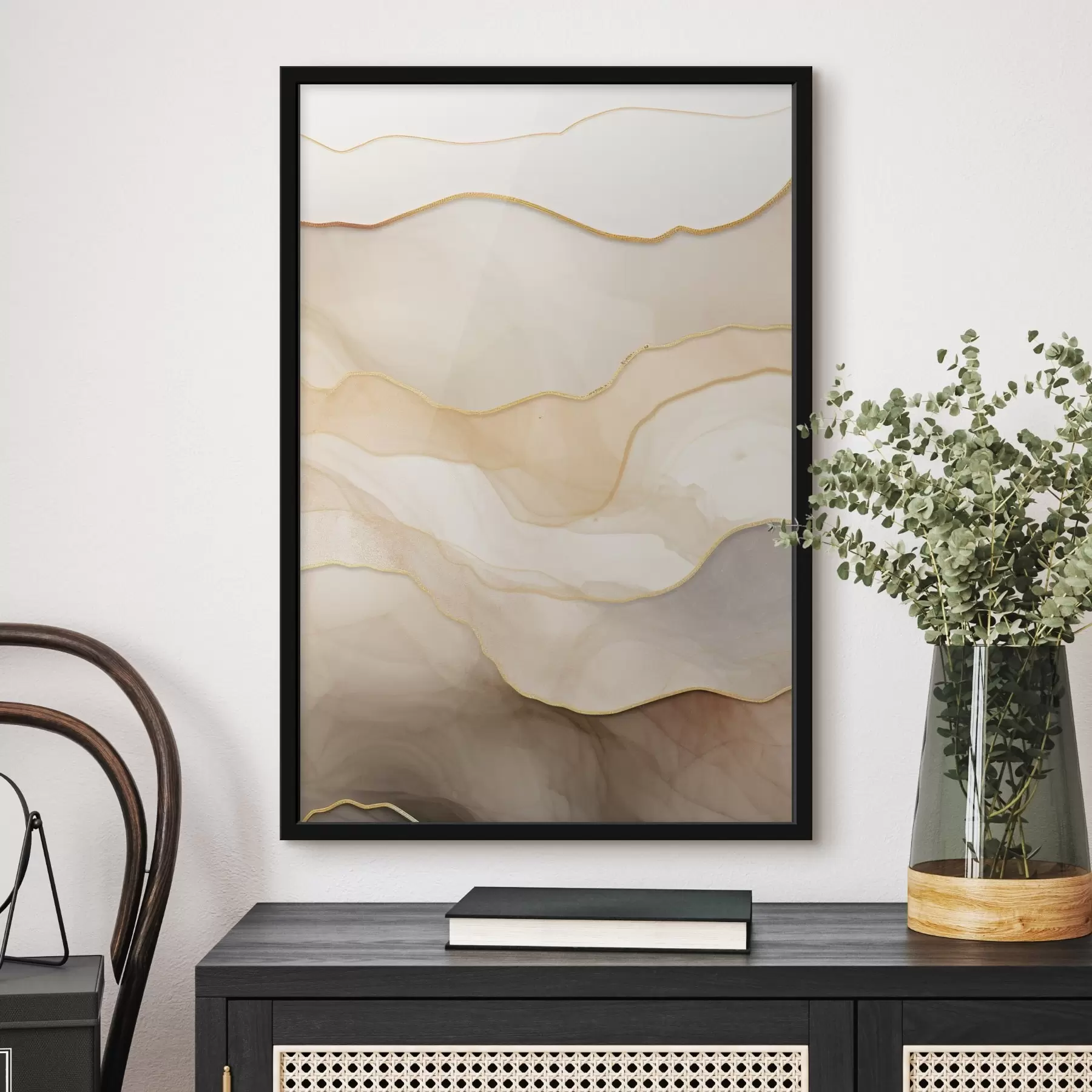 Fototapete schichten, beige, abstrakt, textur, weich, stoff, natürlich, fließen, neutral f45088