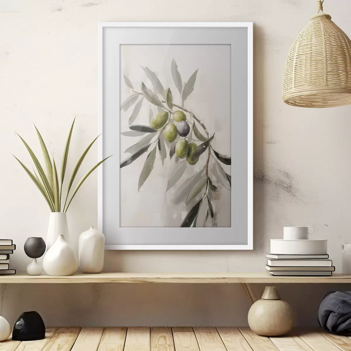 Poster Oliven in sanftem Licht f45110