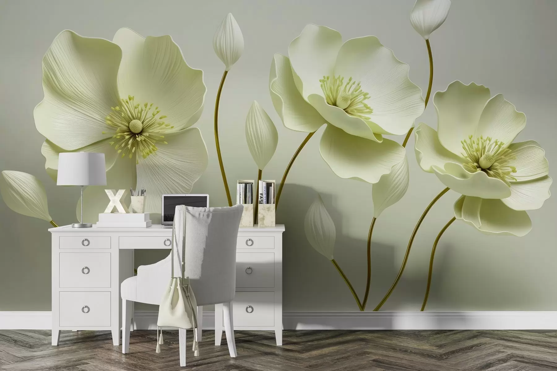 Fototapete Anmutige Blumen w04248v2
