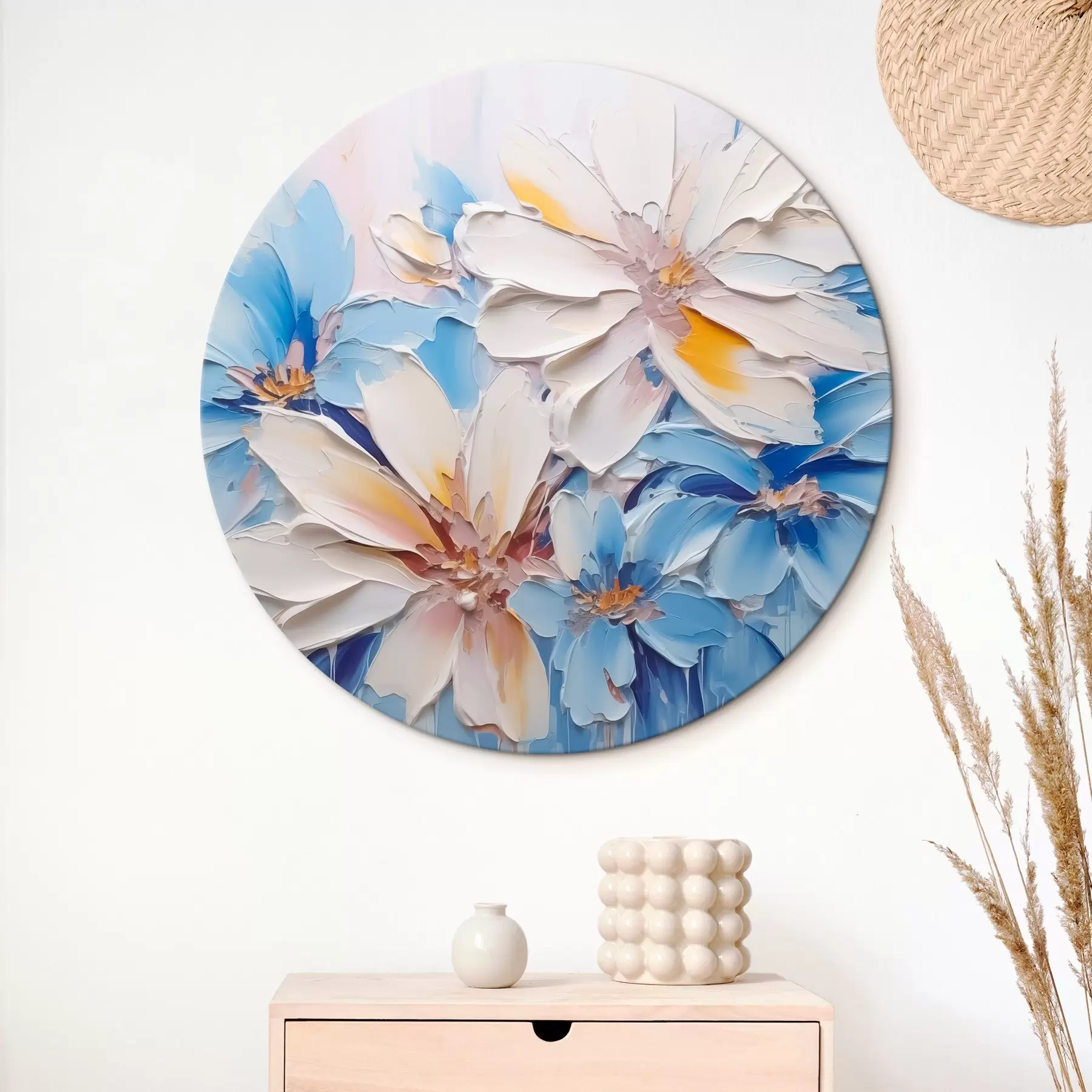 Fototapete Blumen abstrakte Nachahmung Pinselstriche r45115