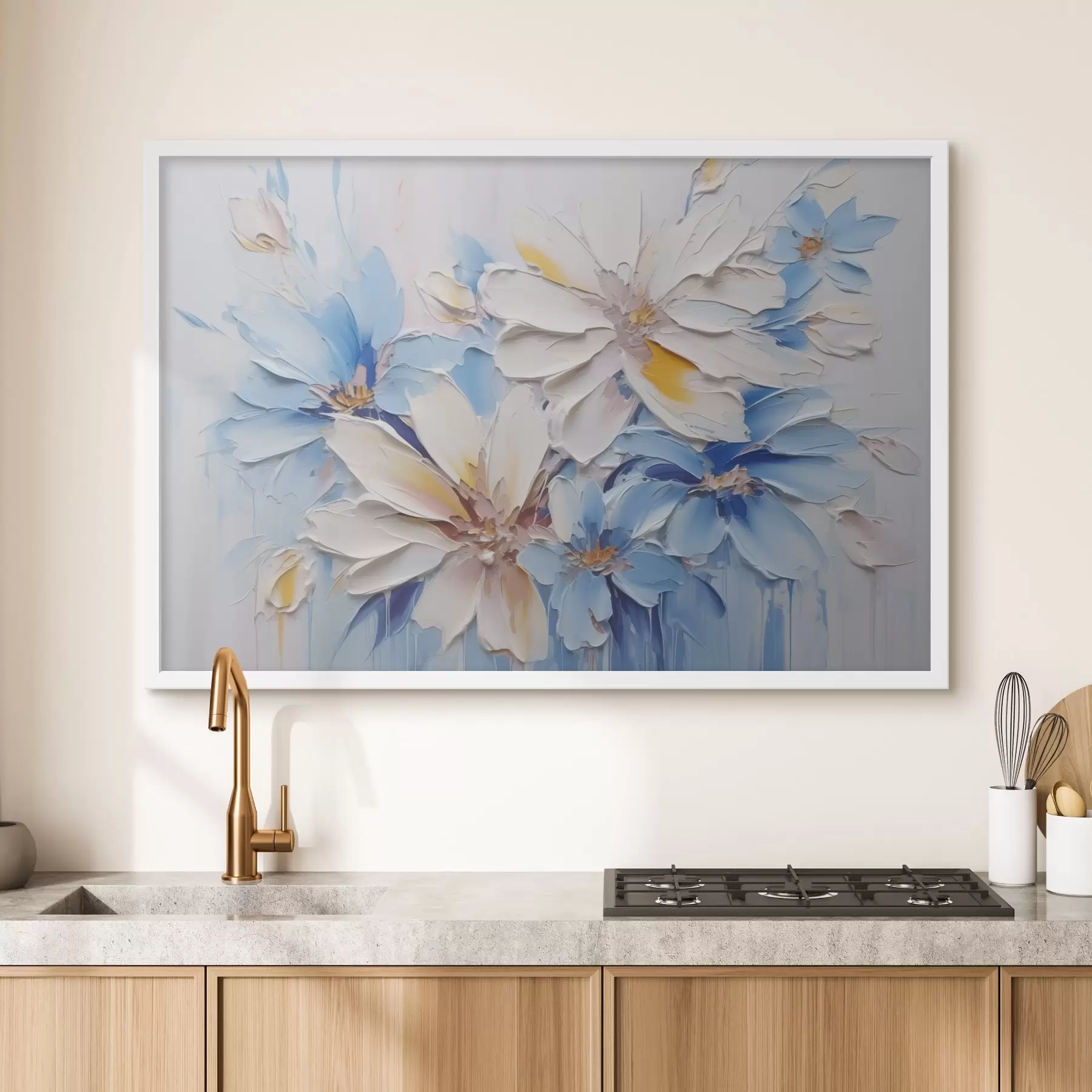 Fototapete Blumen abstrakte Nachahmung Pinselstriche f45115