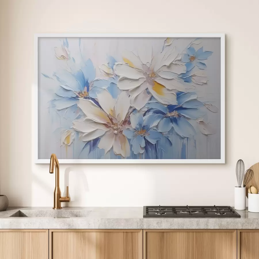 Fototapete Blumen abstrakte Nachahmung Pinselstriche f45115